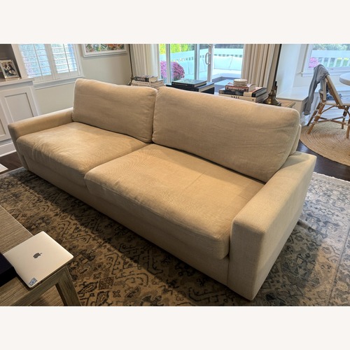 Used Restoration Hardware Maxwell Natural Linen 2 Seater Sofa for sale on AptDeco