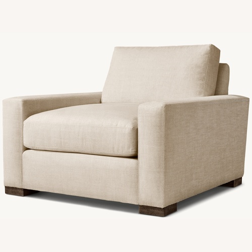 Used Restoration Hardware Natural Linen Armchair for sale on AptDeco