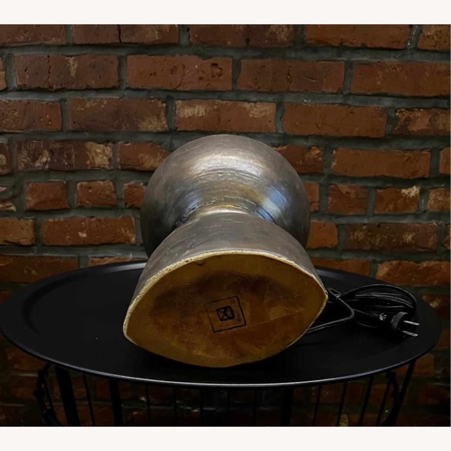 Sophia-Inspired Sculptural Lamp with Linen Shade - image-3