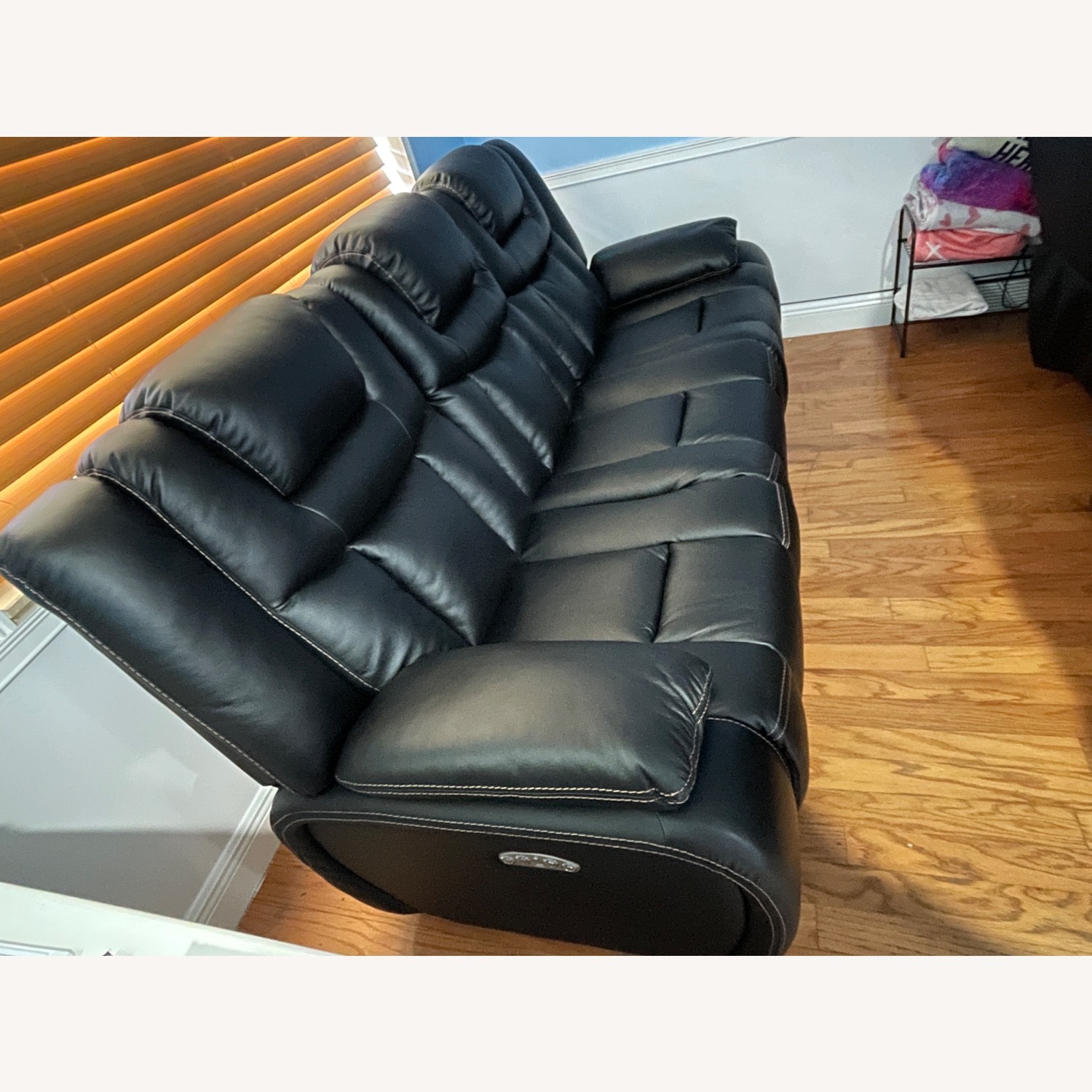 Global Furniture USA Black Leather 3+ Seater Sofa - image-2