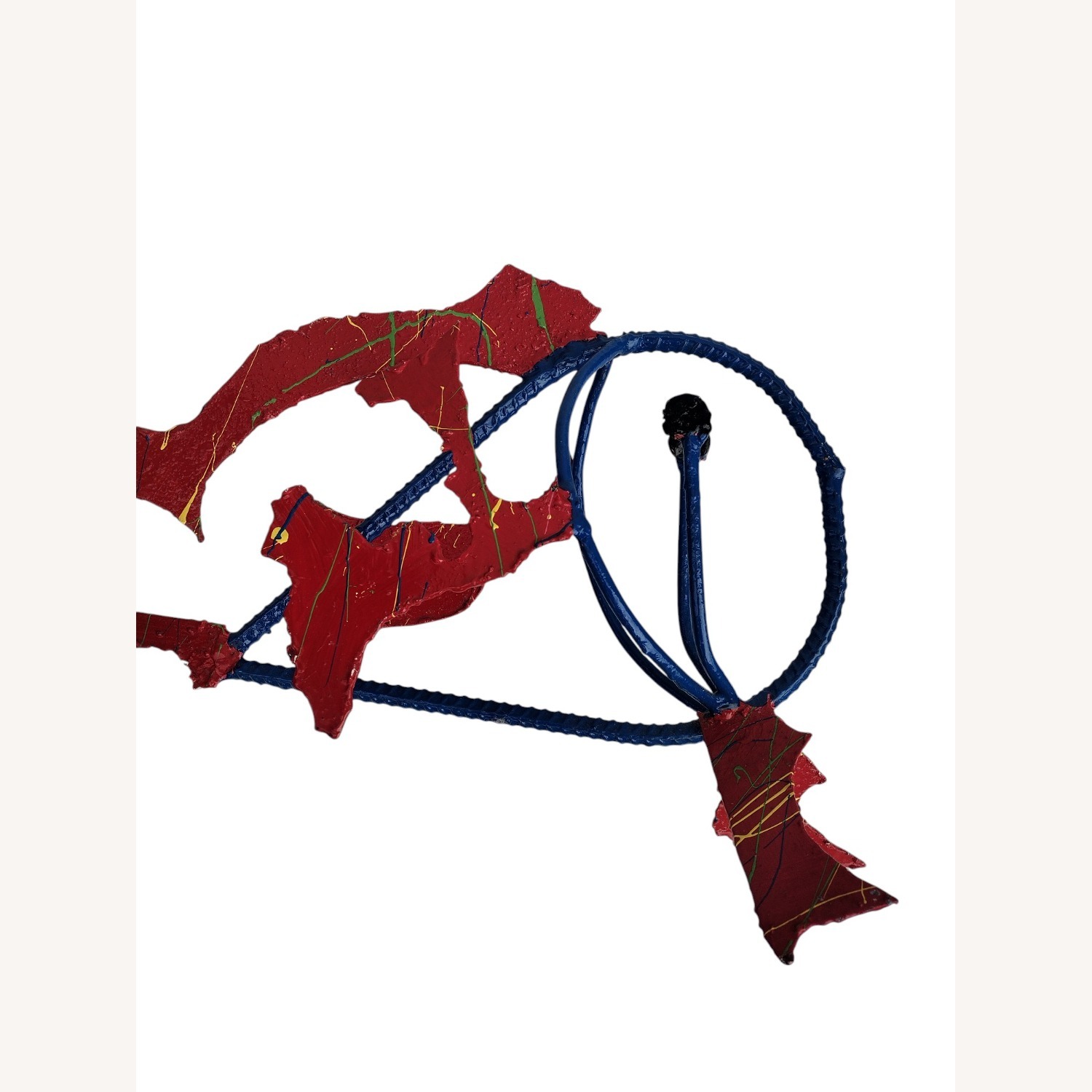 Postmodern Brutalist Torched Metal Fish Sculpture - image-3