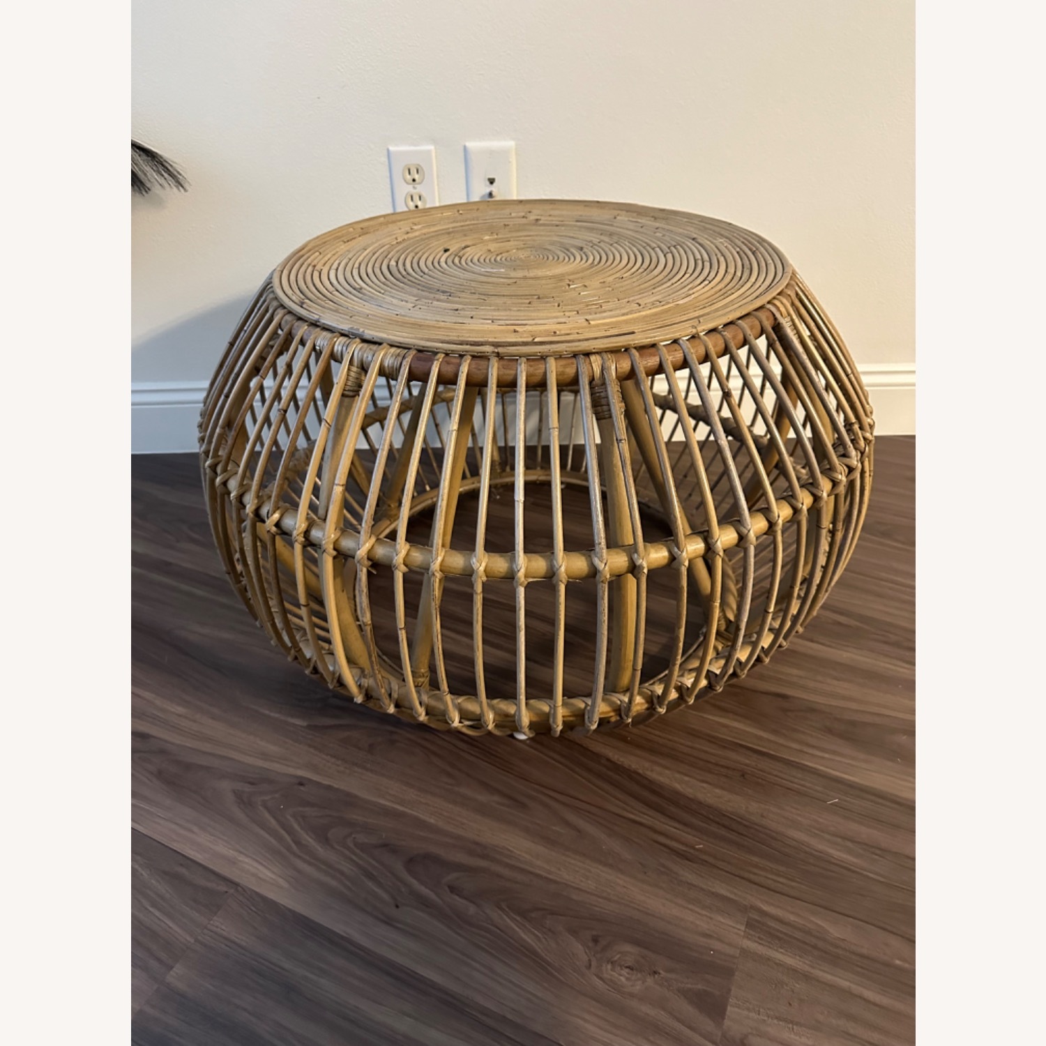 Light Brown Rattan Coffee Table - image-3