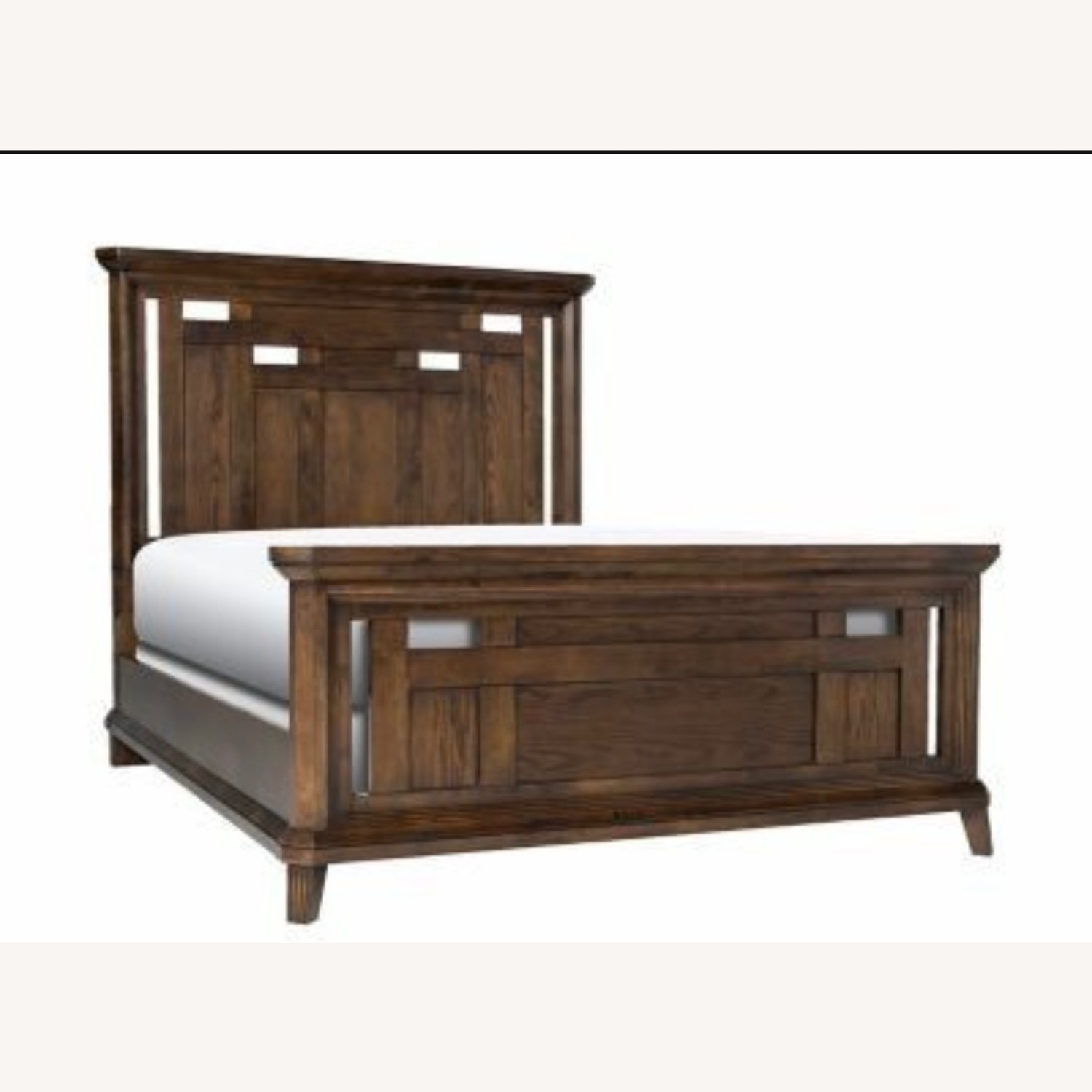 Raymour & Flanigan Dark Brown Wood Queen Bed Frame - image-3