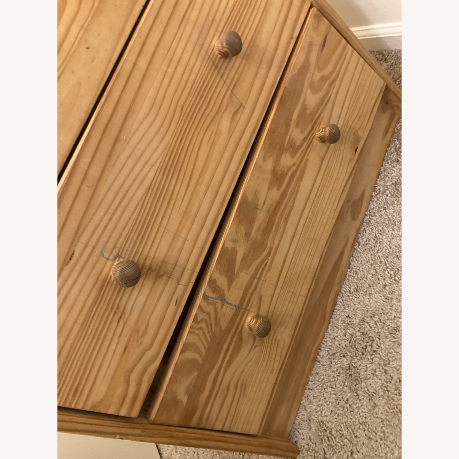 Vintage/Antique Light Brown Wood Dresser - image-7