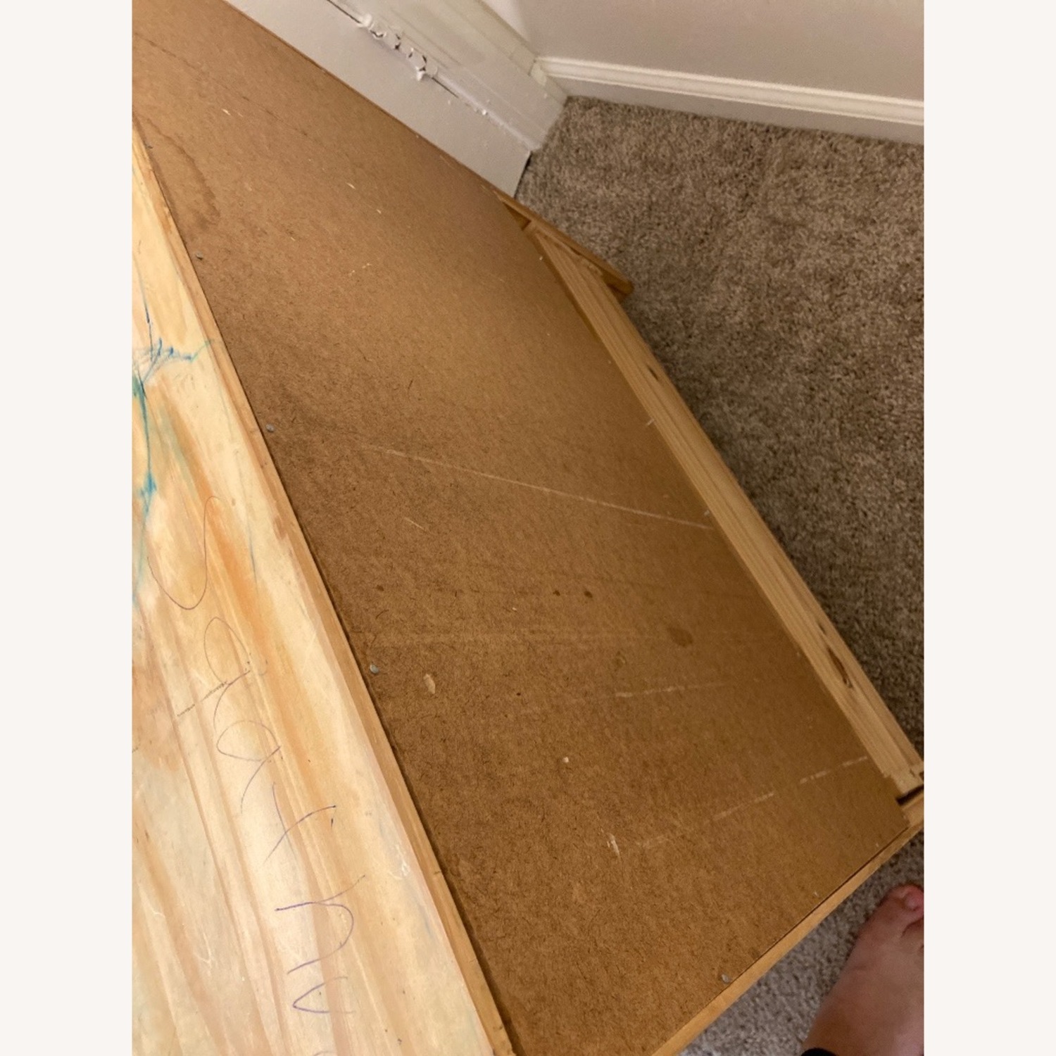 Vintage/Antique Light Brown Wood Dresser - image-4