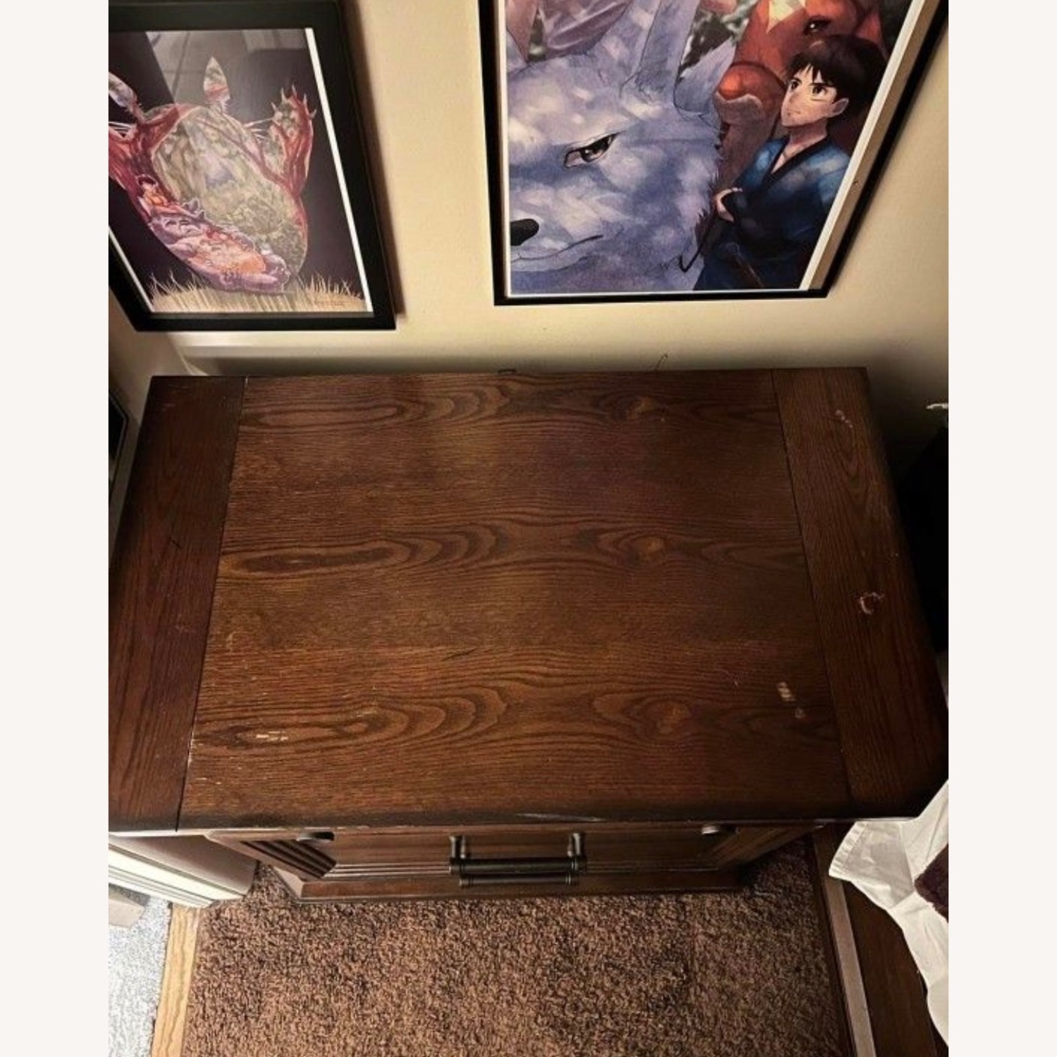 Raymour & Flanigan Dark Brown Wood Nightstand - image-4