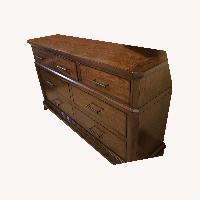 Raymour & Flanigan Acorn Hill Dark Brown Wood Dresser/Mirror