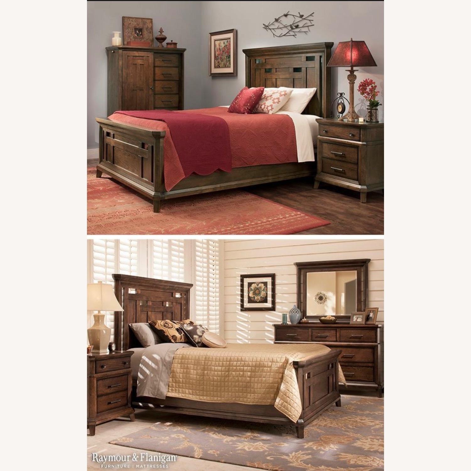 Raymour & Flanigan Acorn Hill Dark Brown Wood Dresser/Mirror - image-5