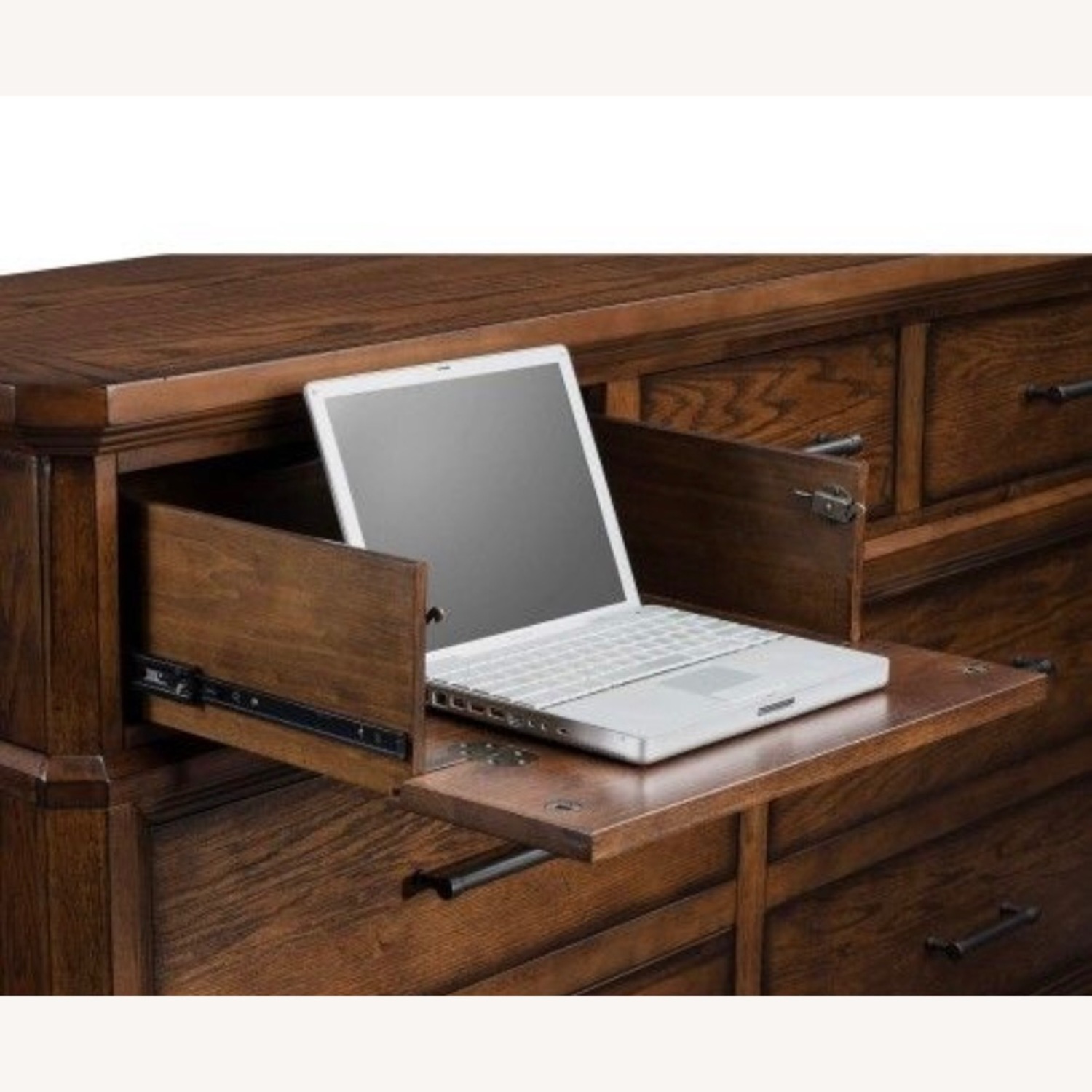 Raymour & Flanigan Acorn Hill Dark Brown Wood Dresser/Mirror - image-4