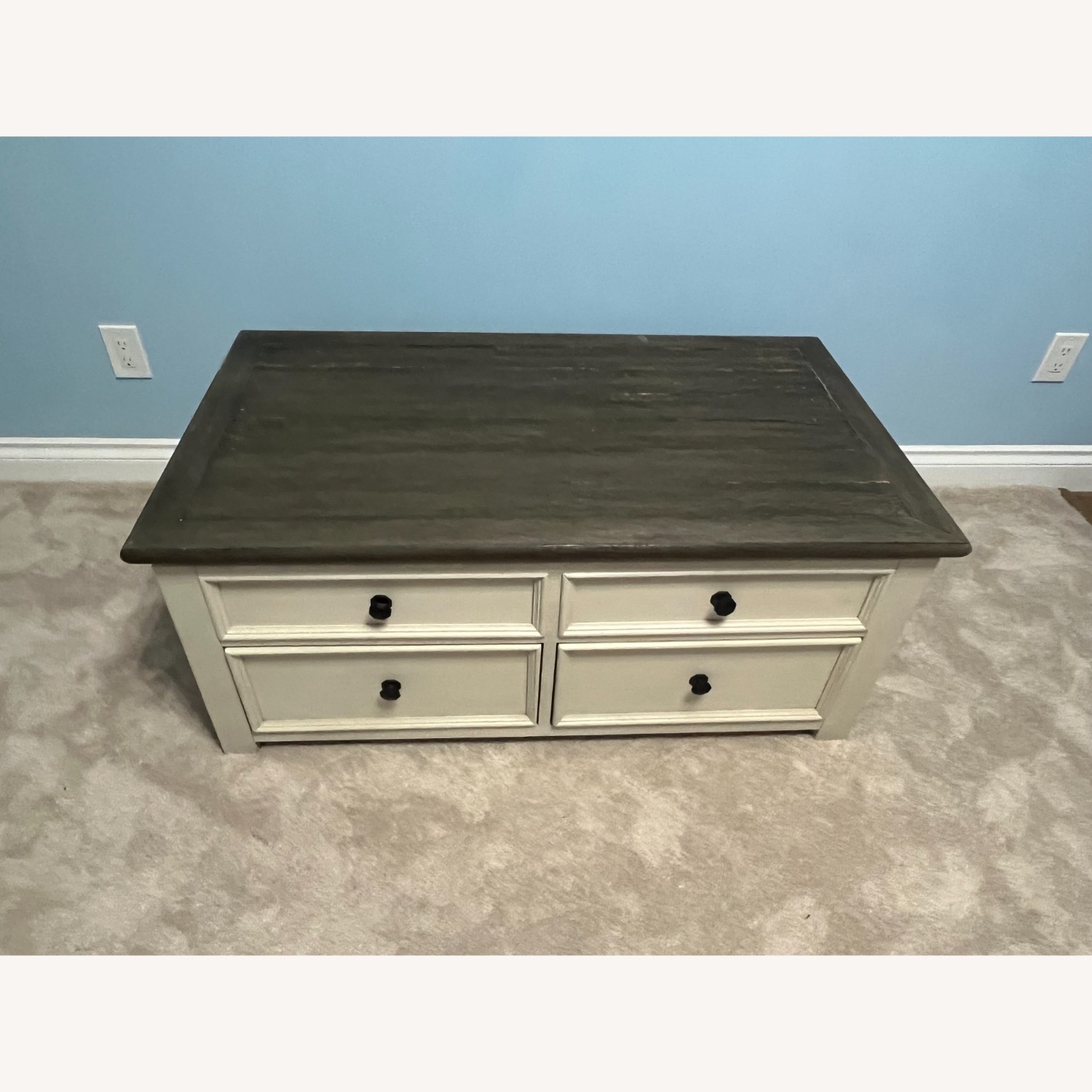 Ashley Bolanburg Wood Lift Top Coffee Table - Four Drawers - image-1