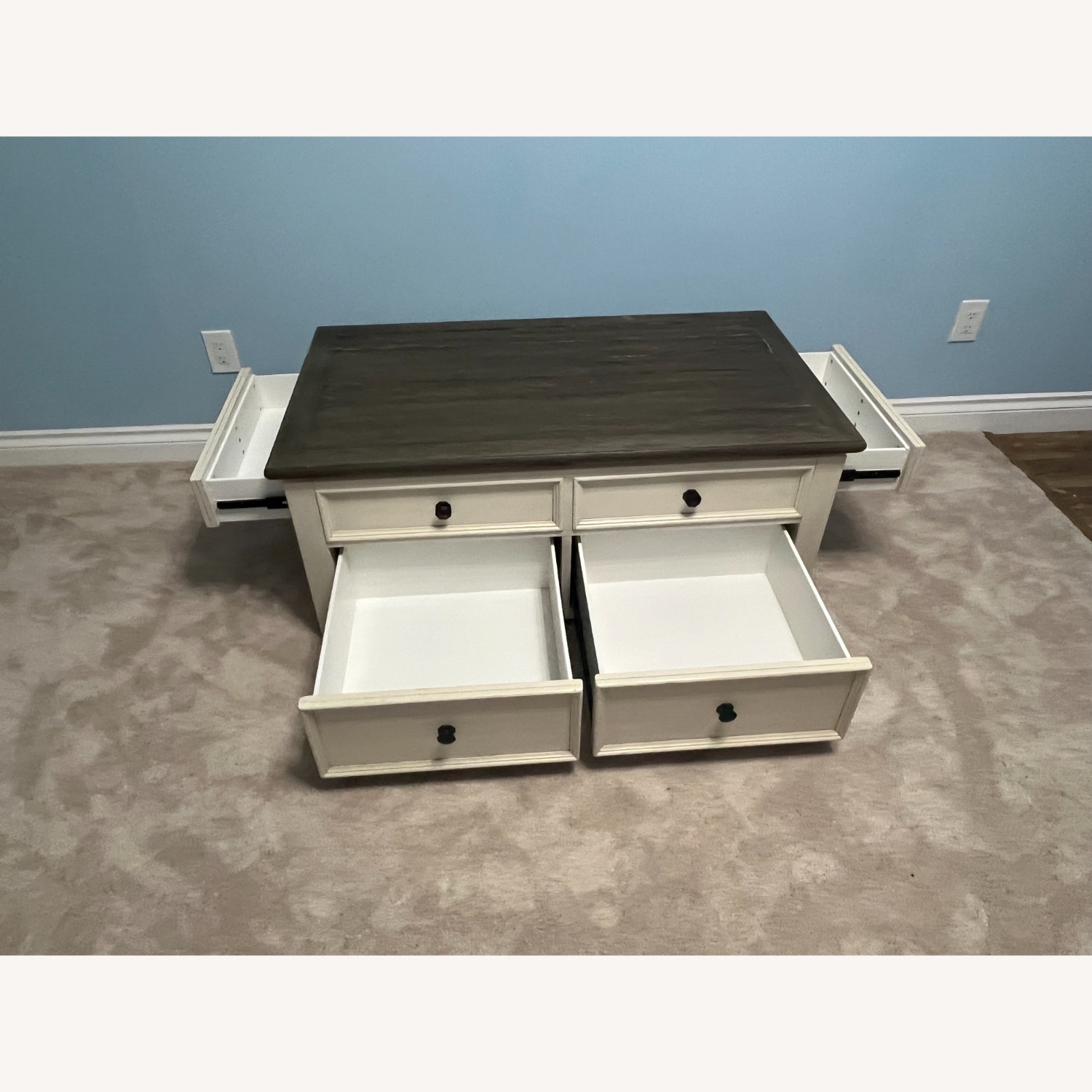 Ashley Bolanburg Wood Lift Top Coffee Table - Four Drawers - image-2
