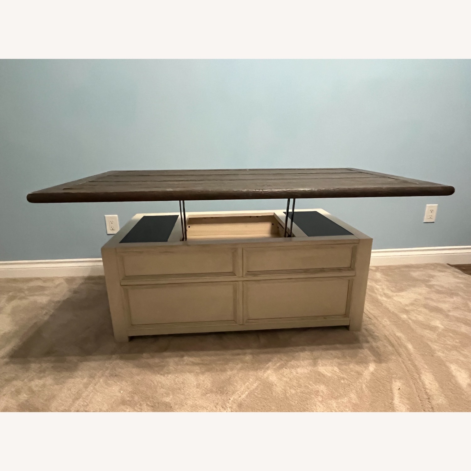 Ashley Bolanburg Wood Lift Top Coffee Table - Four Drawers - image-4