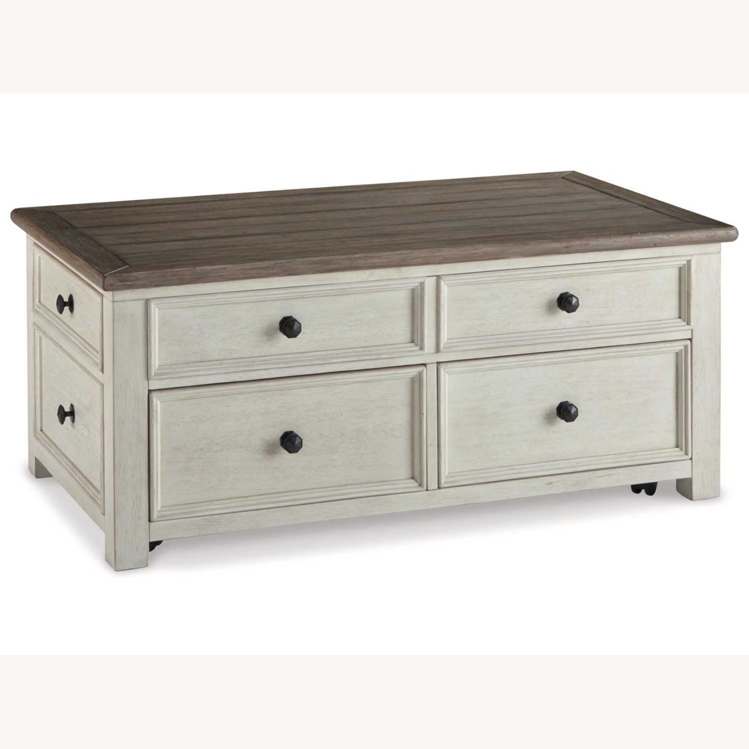 Ashley Bolanburg Wood Lift Top Coffee Table - Four Drawers - image-5