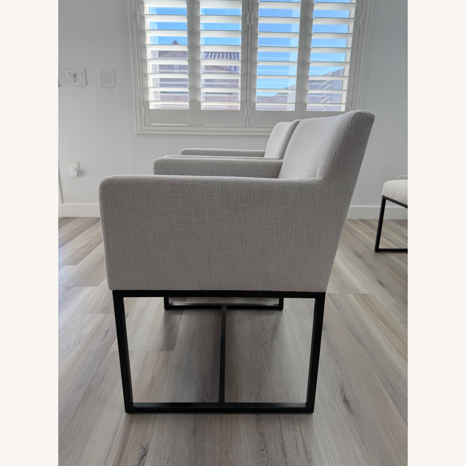 Restoration Hardware Emery Light Gray Dining Chairs - image-2