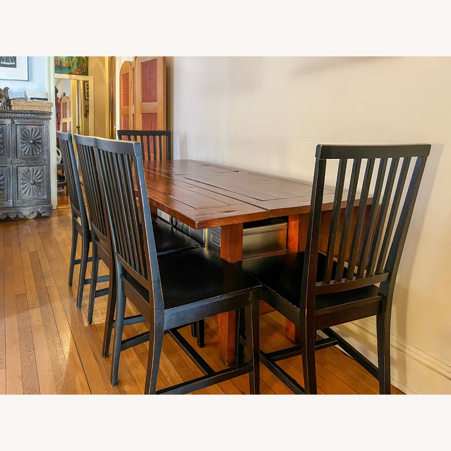 Crate & Barrel Extendable Dining Table Set - image-0