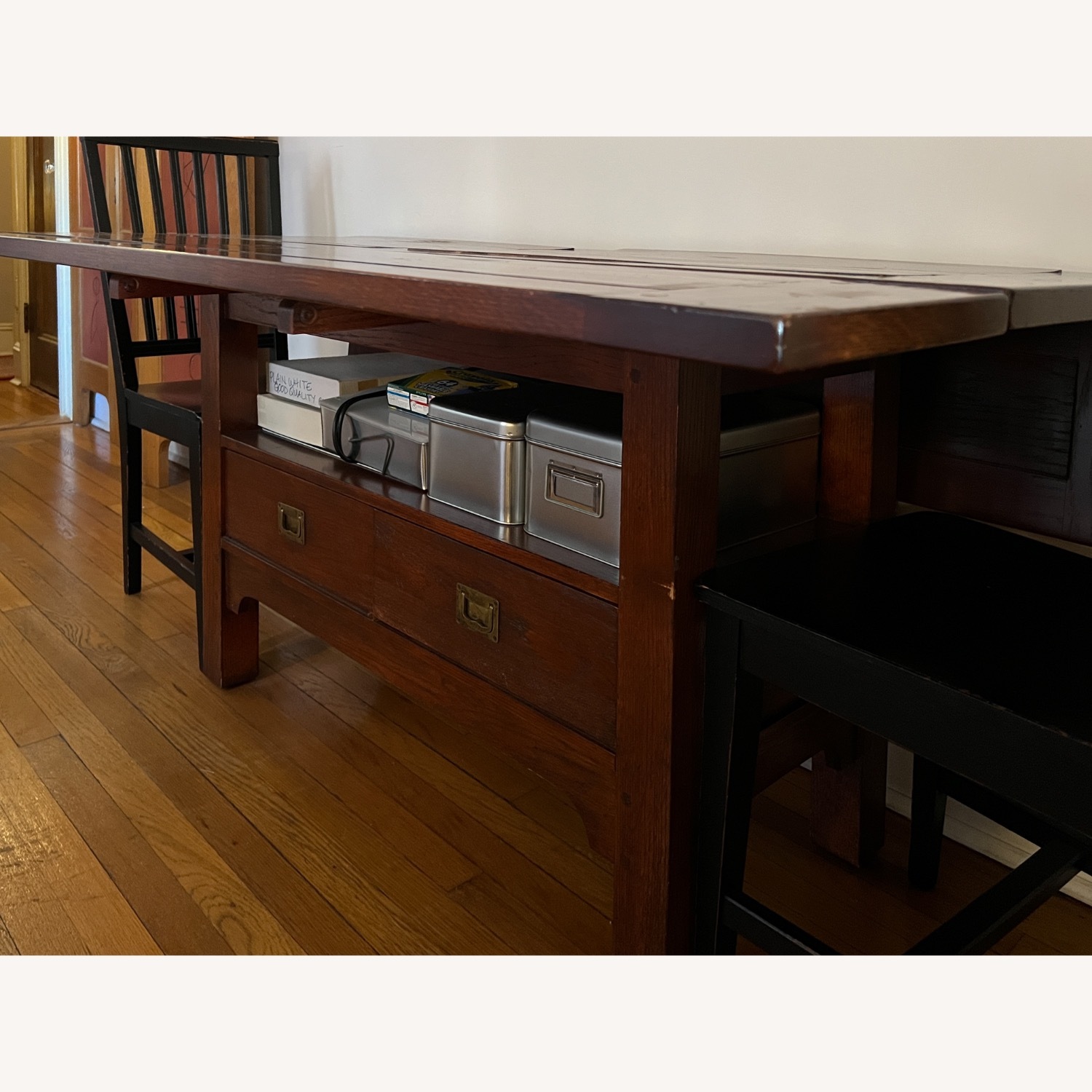 Crate & Barrel Extendable Dining Table Set - image-2