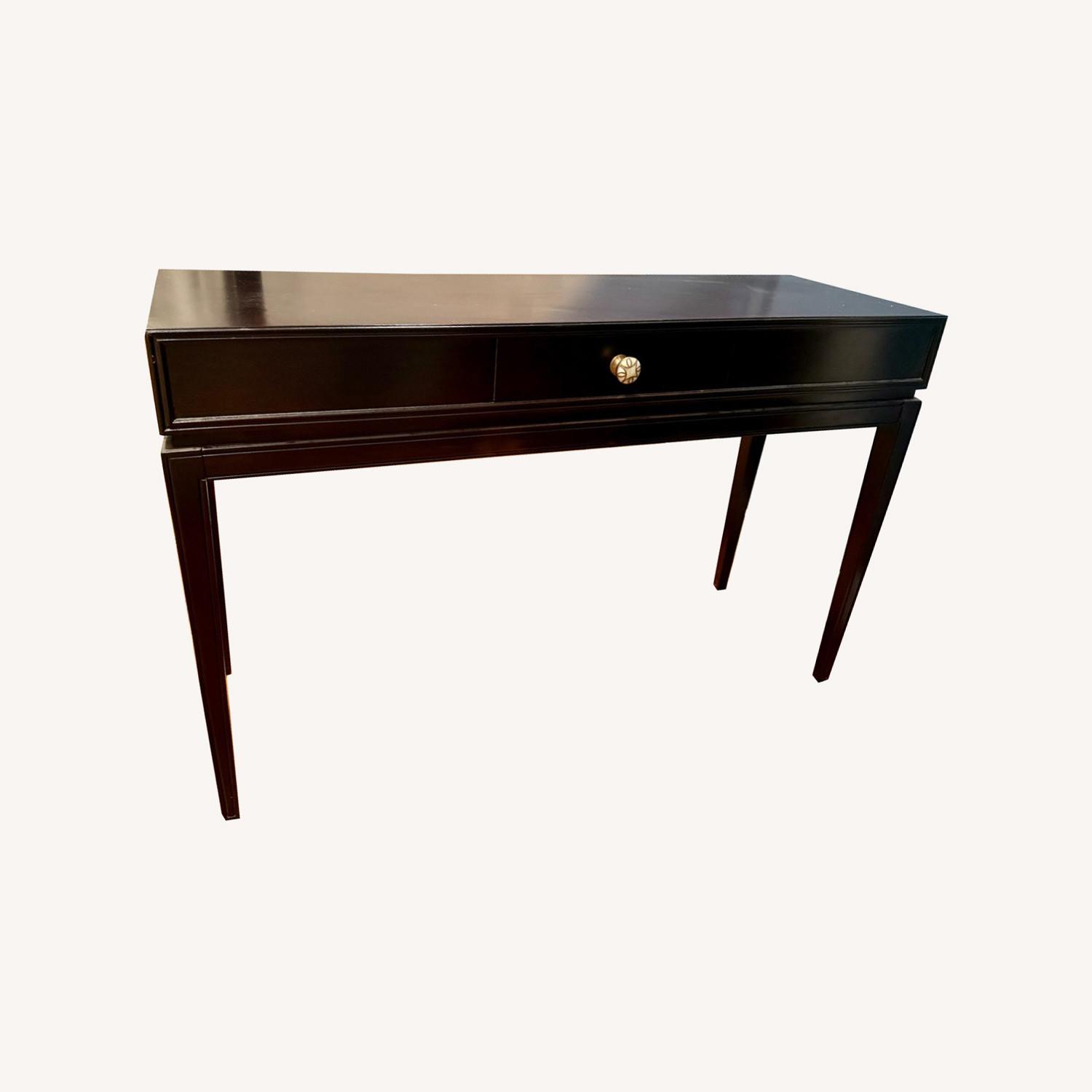 Dark Brown Wood Side Table - image-0