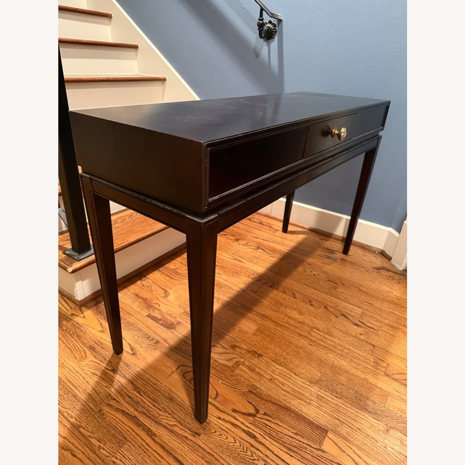 Dark Brown Wood Side Table - image-2