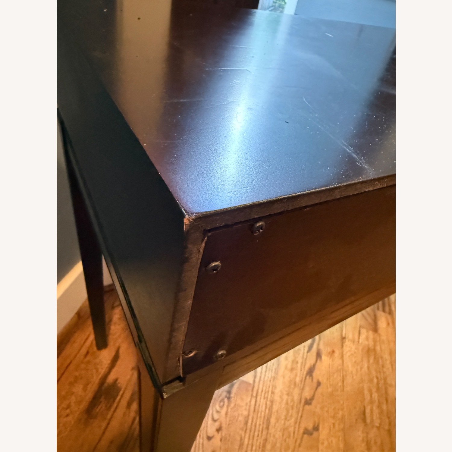 Dark Brown Wood Side Table - image-4