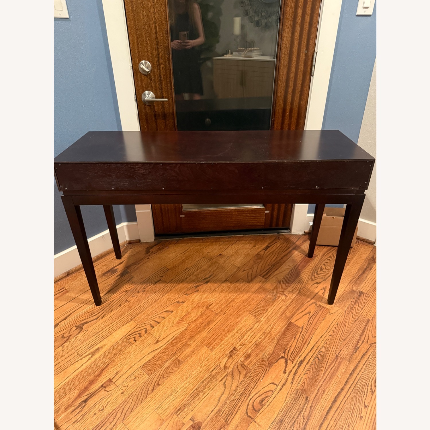 Dark Brown Wood Side Table - image-3