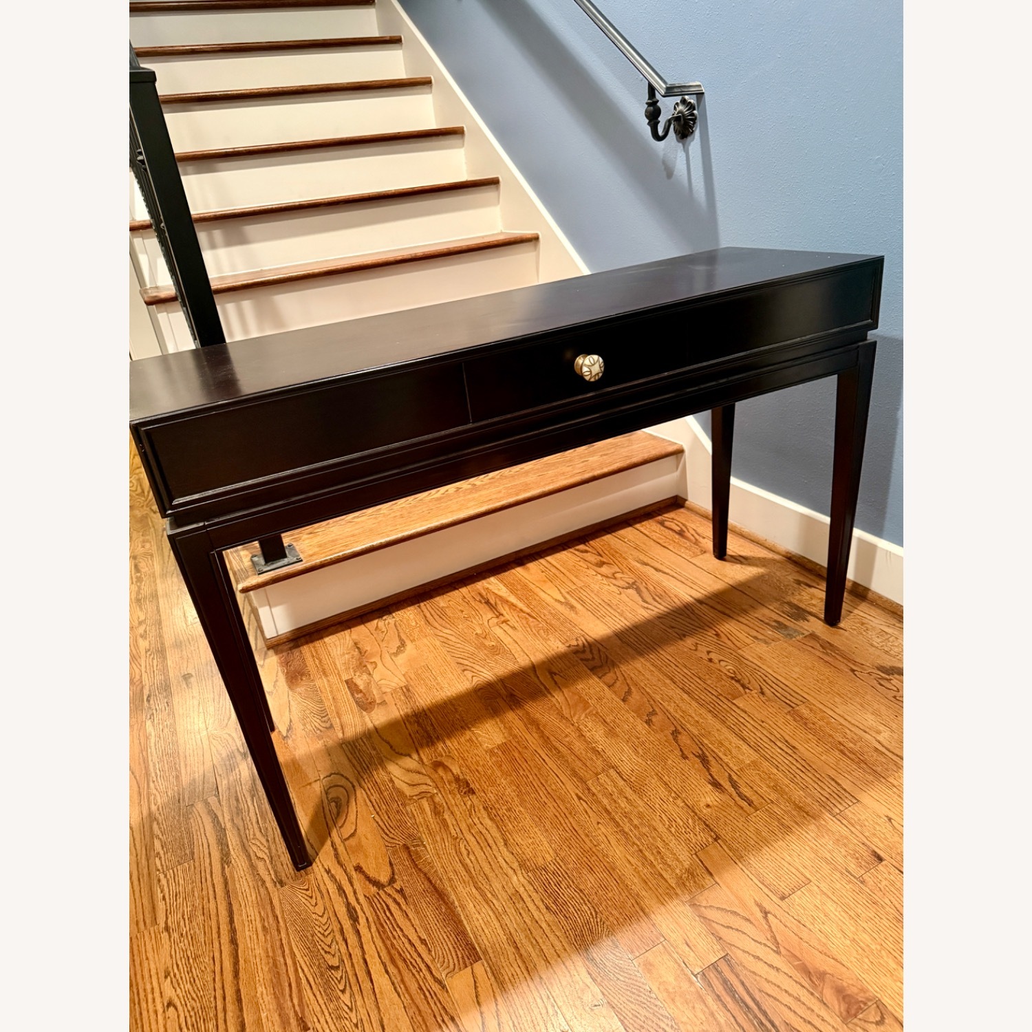 Dark Brown Wood Side Table - image-1