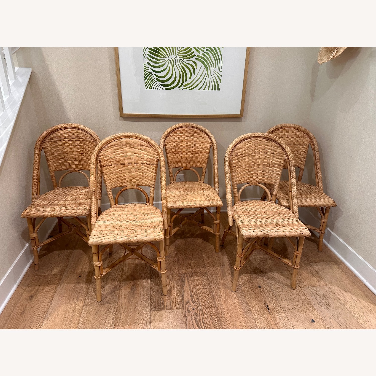 Serena & Lily Natural Rattan Dining Chairs - image-4