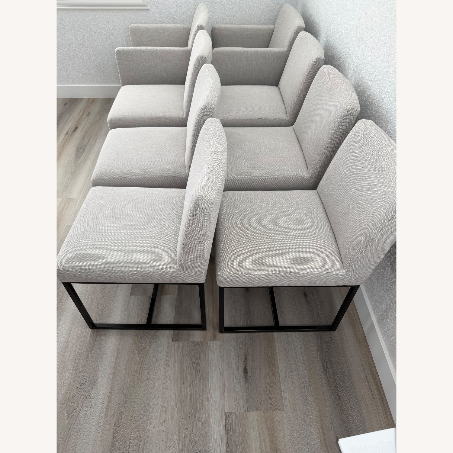 Restoration Hardware Emery Light Gray Dining Chairs - image-2