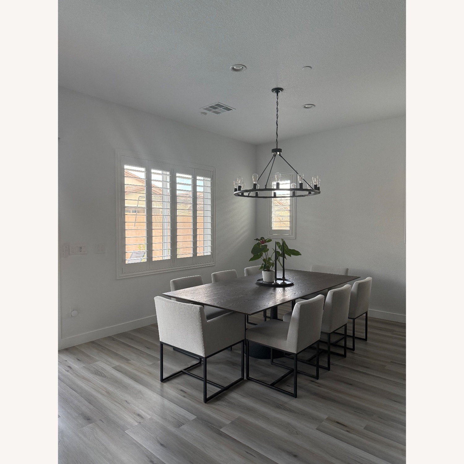 Restoration Hardware Emery Light Gray Dining Chairs - image-5