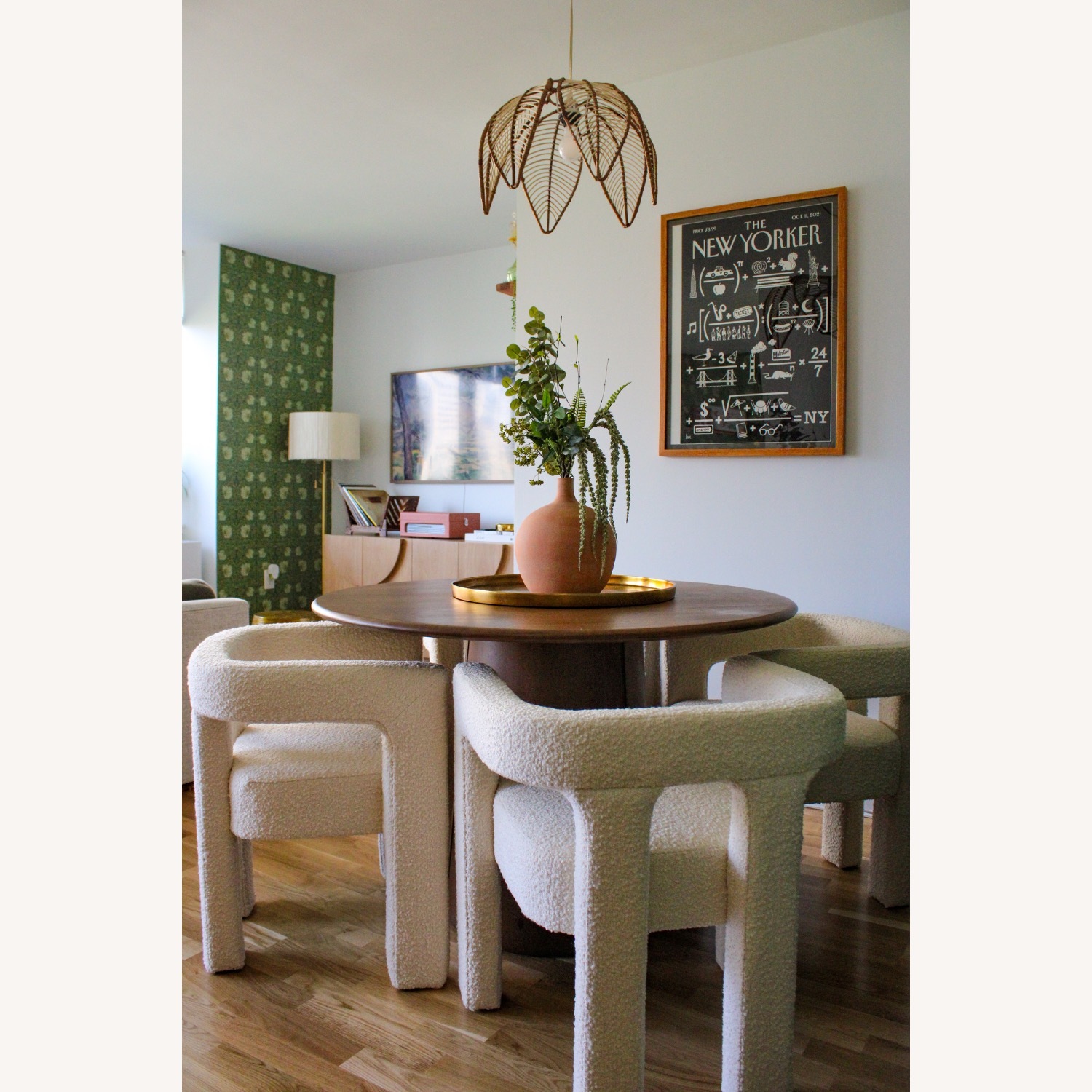 Anton Solid Wood Round Pedestal Dining Table - image-1