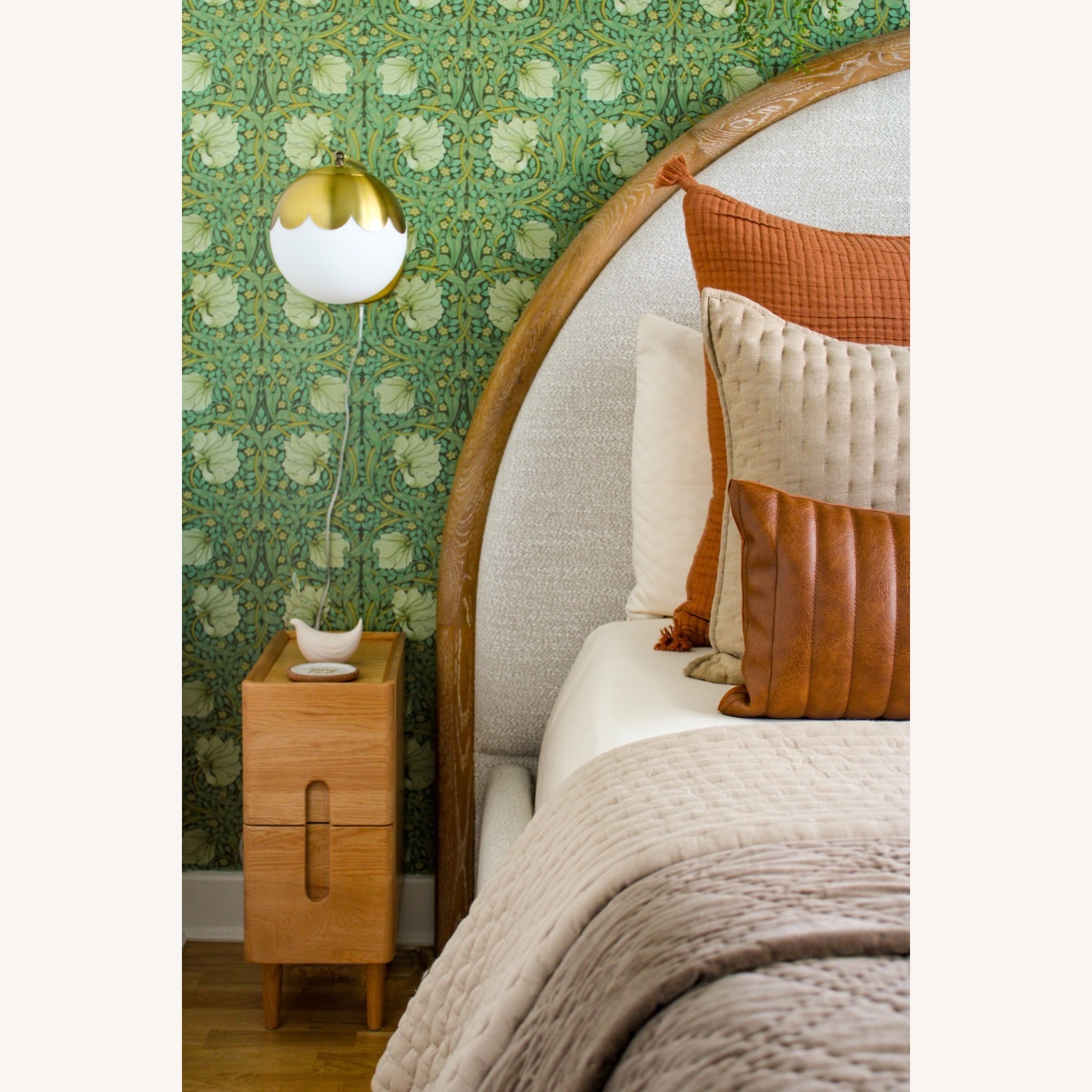 Custom Oak Wooden Nightstands (Set of 2) - image-1