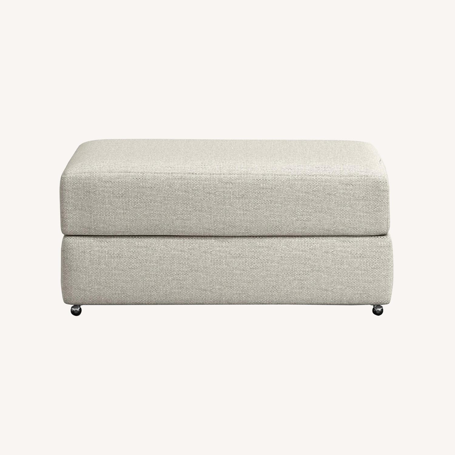 Crate & Barrel Lounge Classic 43" Storage Ottoman - image-0