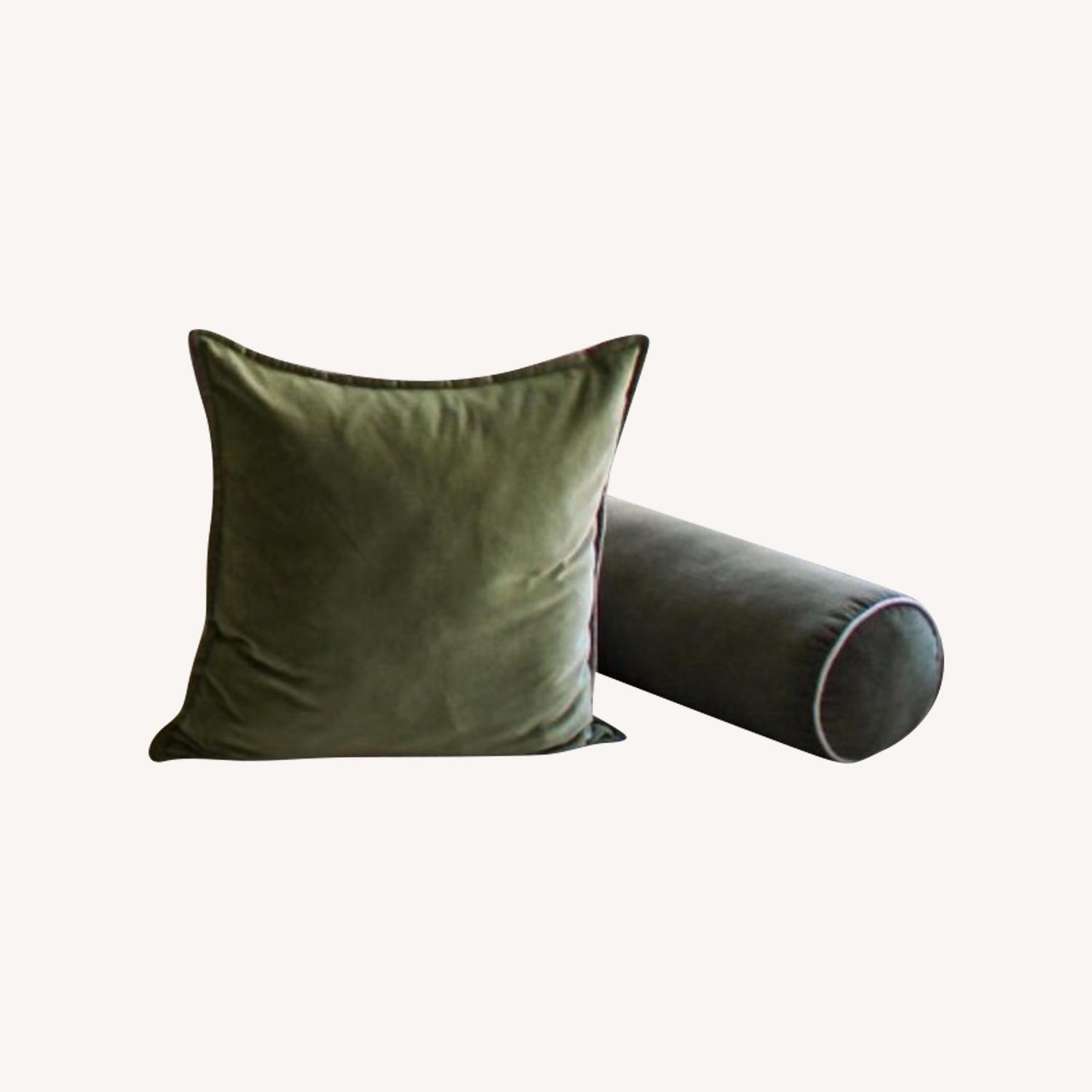 West Elm Green Pillows (Set of 4) - image-0