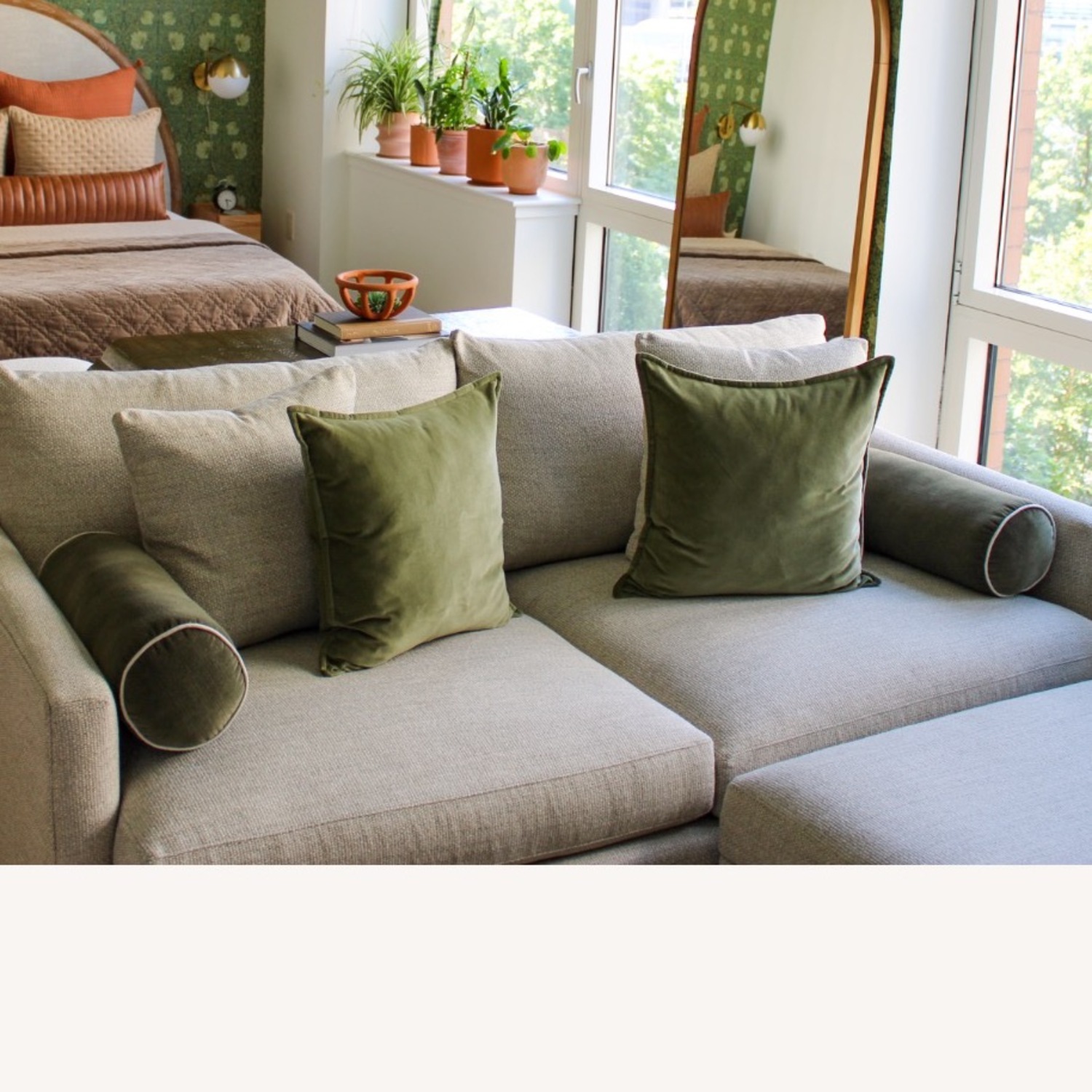 West Elm Green Pillows (Set of 4) - image-2