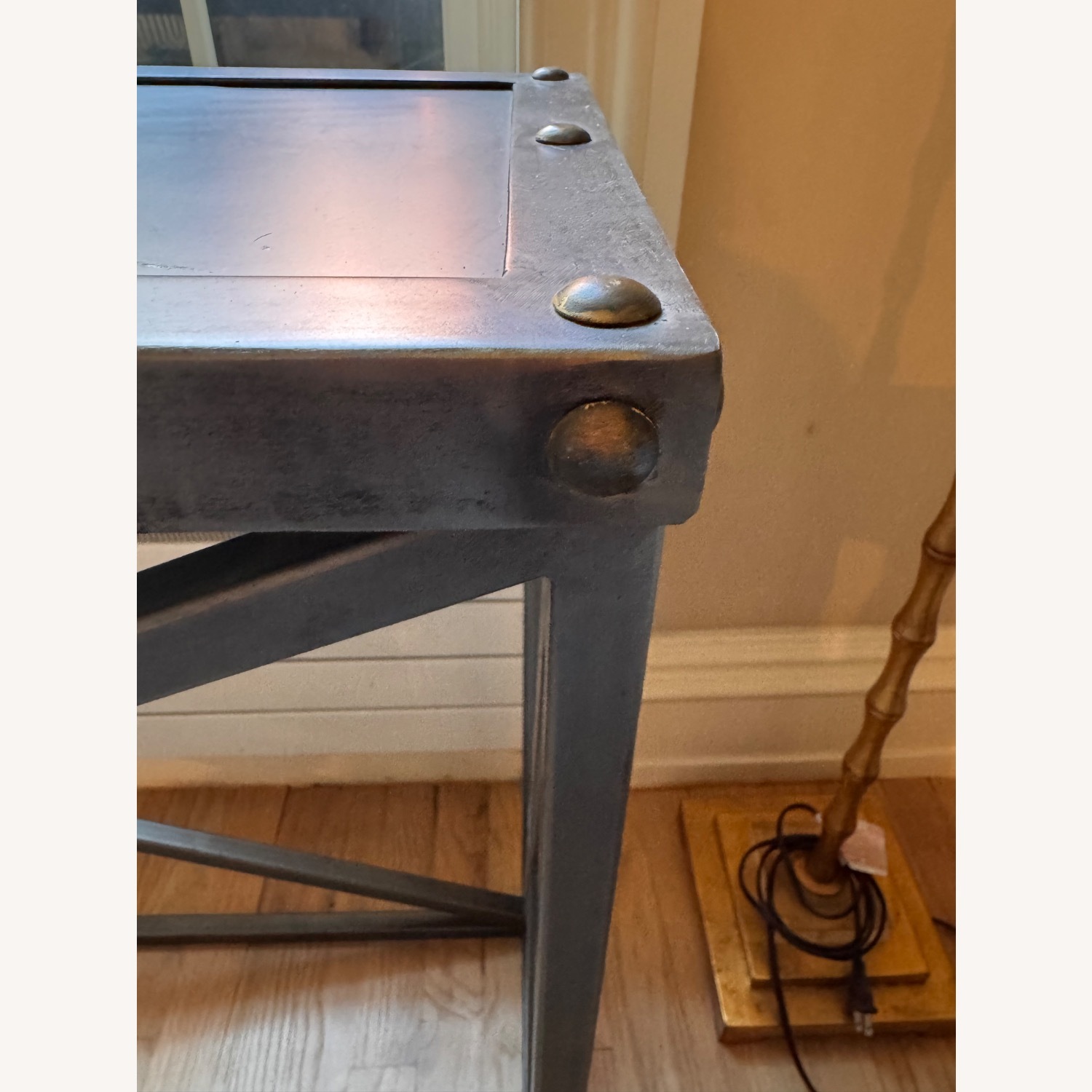 Restoration Hardware X-Brace Iron Console Table - image-2