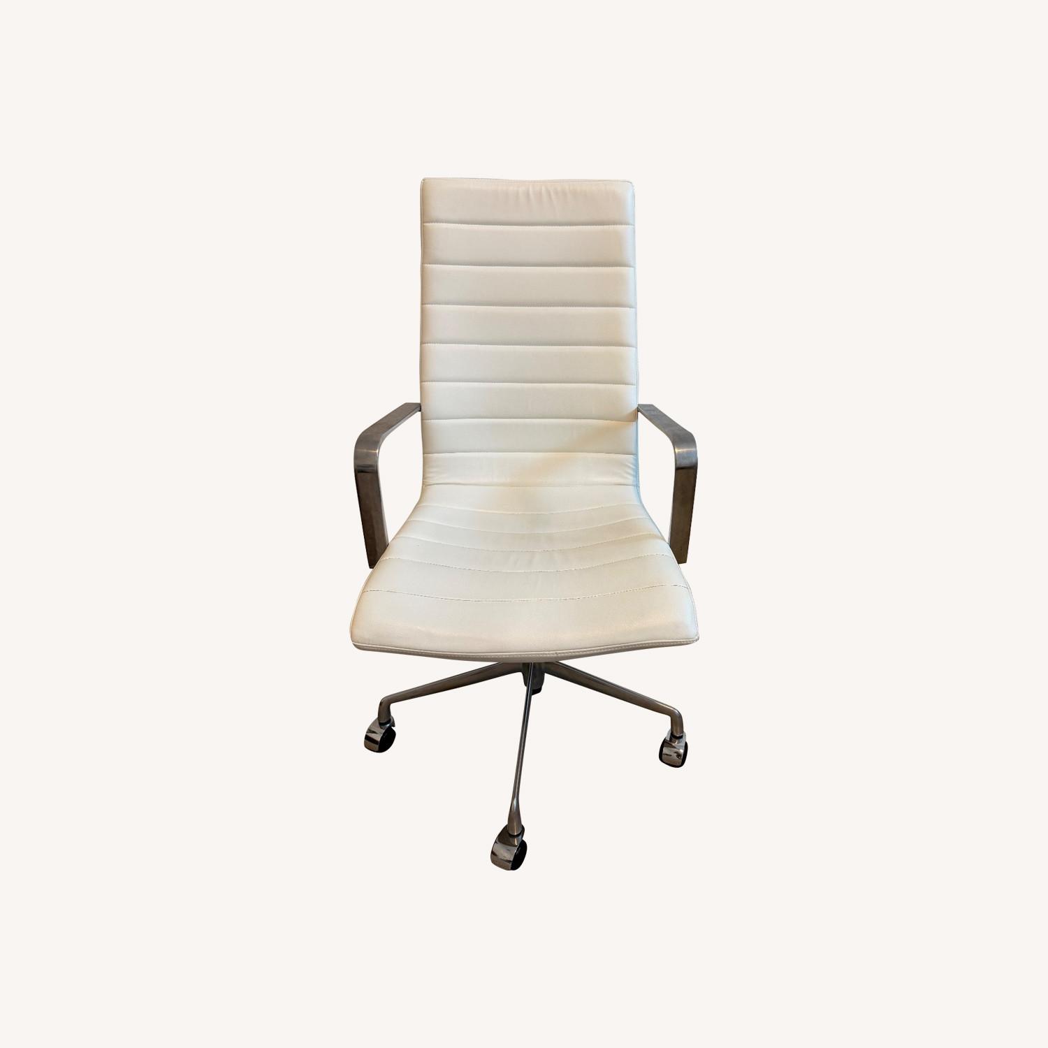 SOHO II White Leather Office Chair - image-0