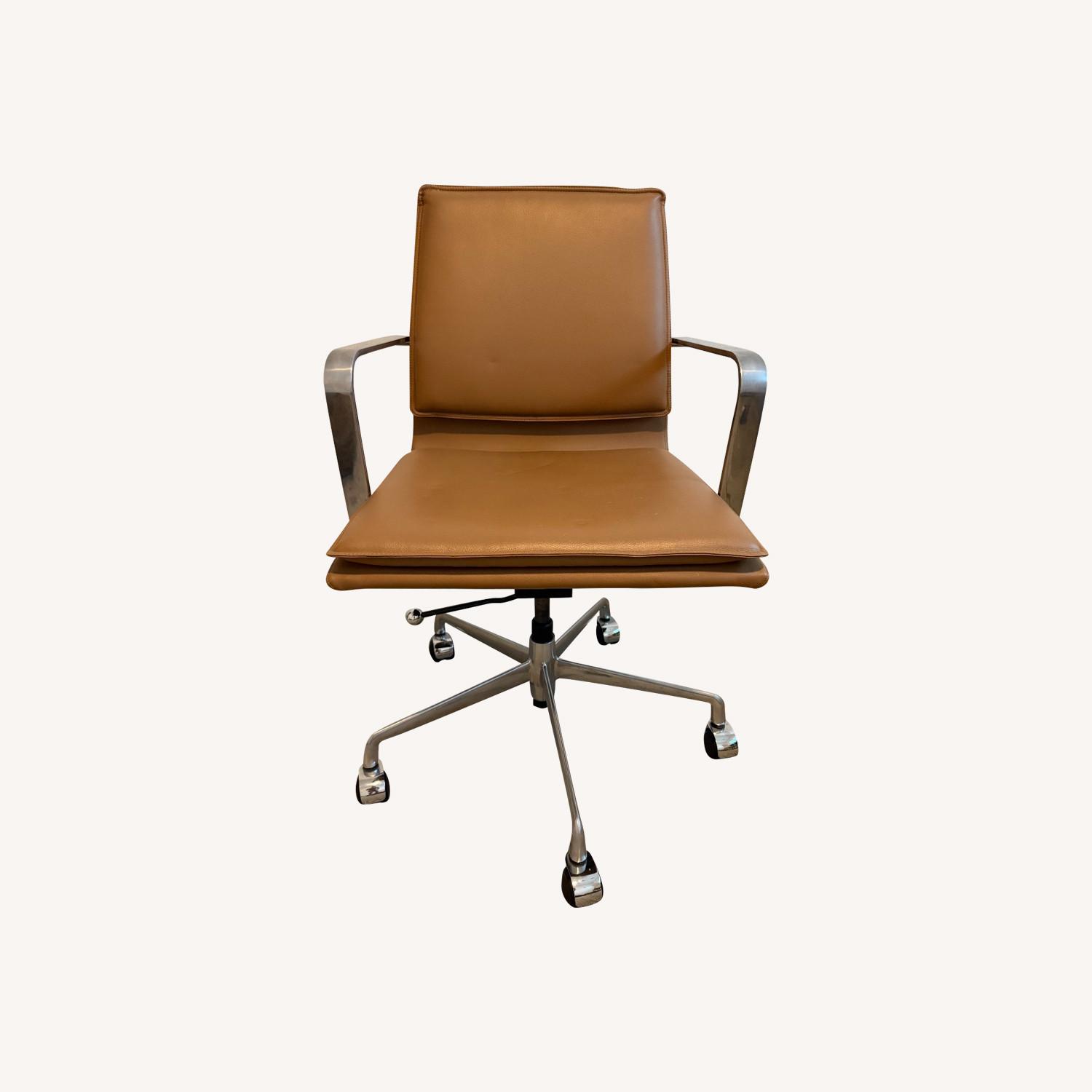 Lexi II Light Brown Leather Office Chair - image-0