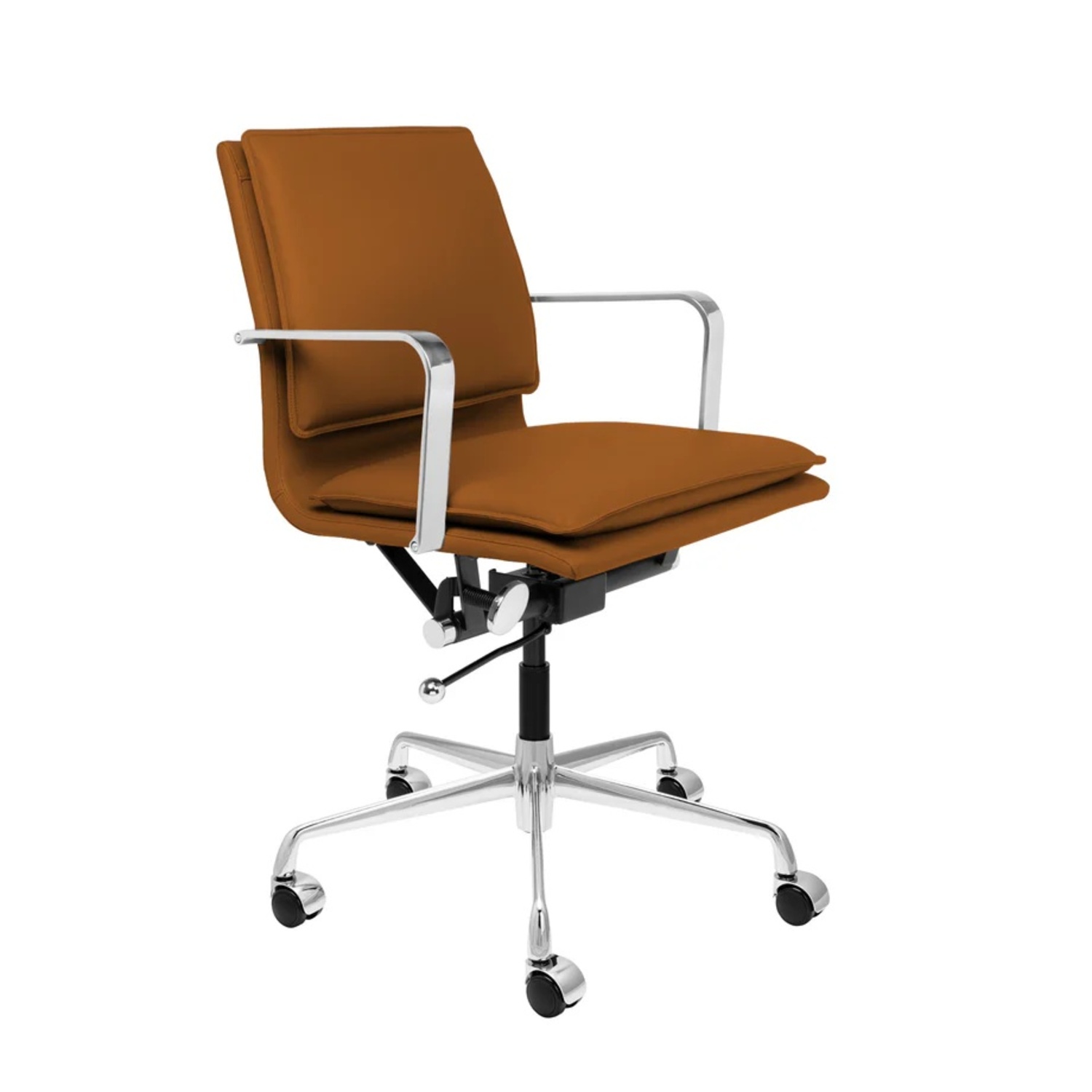 Lexi II Light Brown Leather Office Chair - image-4