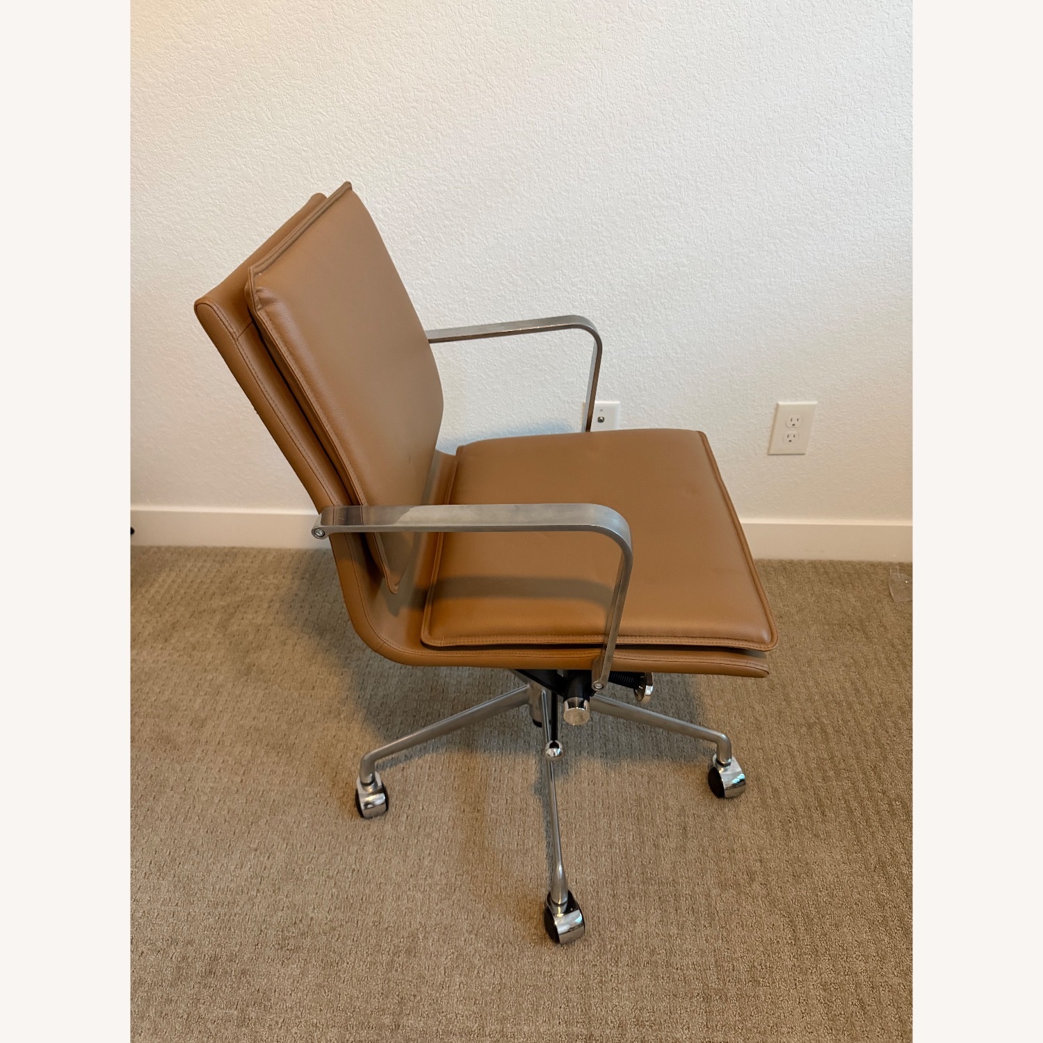 Lexi II Light Brown Leather Office Chair - image-3