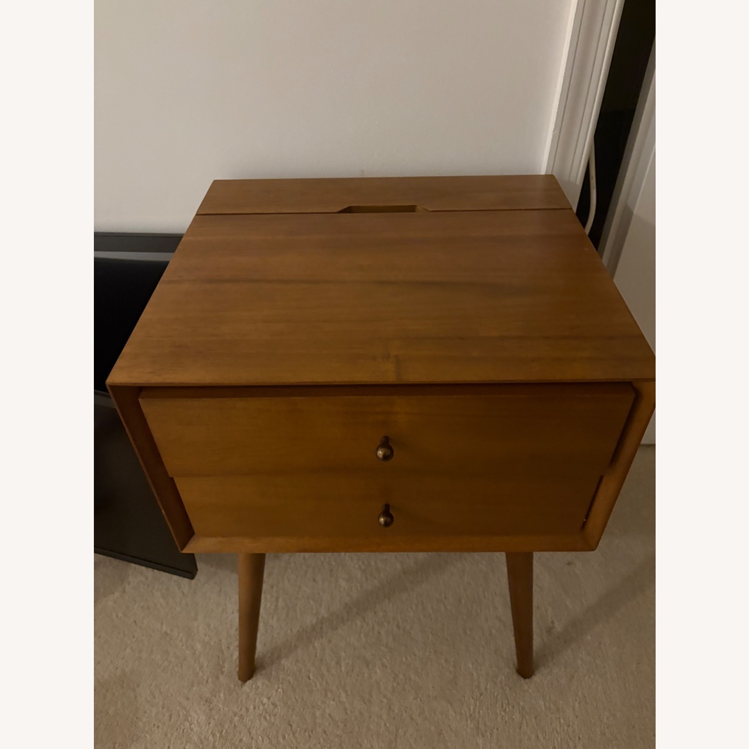 West Elm Mid Century Wood Charging 18” Nightstand - image-1