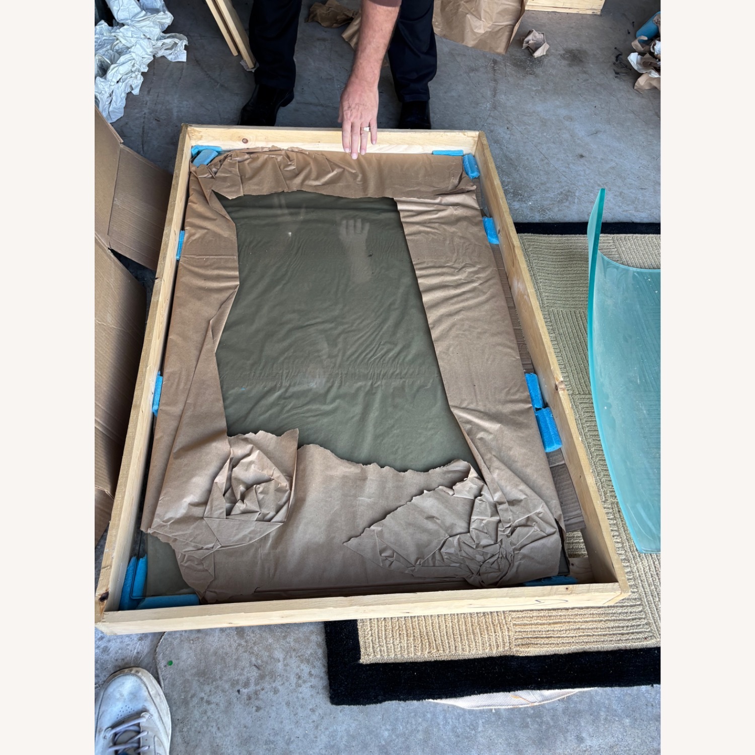 Roch Bobois "The Wave" Glass Coffee Table - image-7