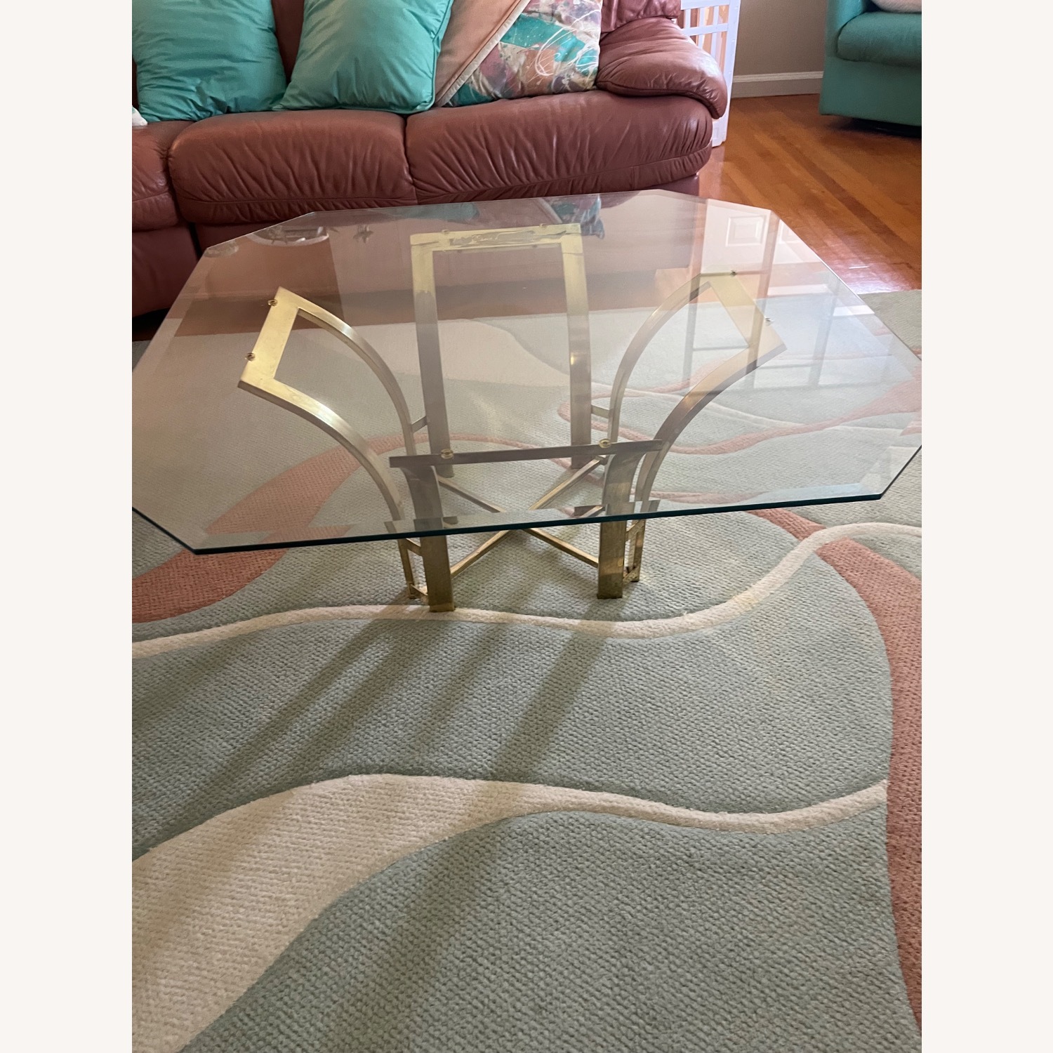 Hollywood Regency Tulip Gold Side Table - image-5