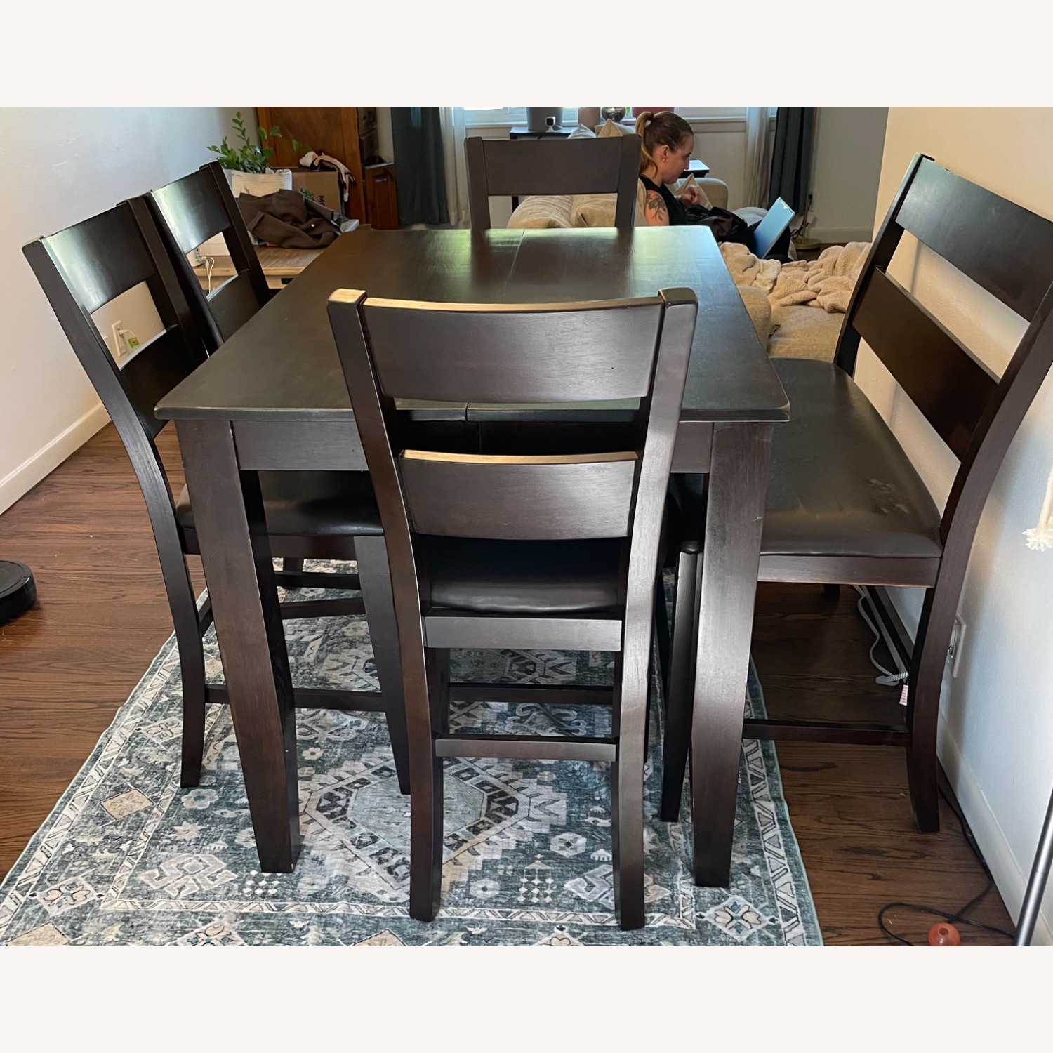 Steve Silver Co. Dark Brown Wood Dining Table - image-1