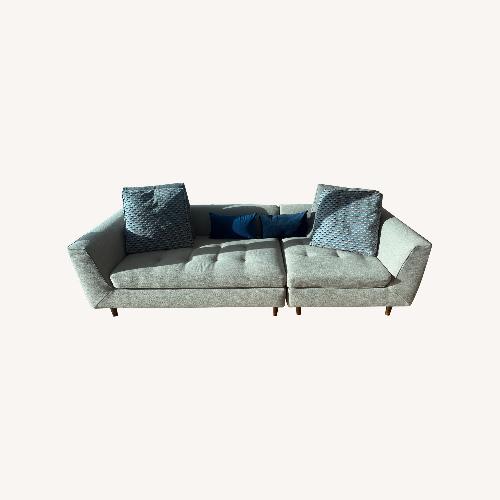Used Roche Bobois Light Gray 2 Piece Sectional for sale on AptDeco
