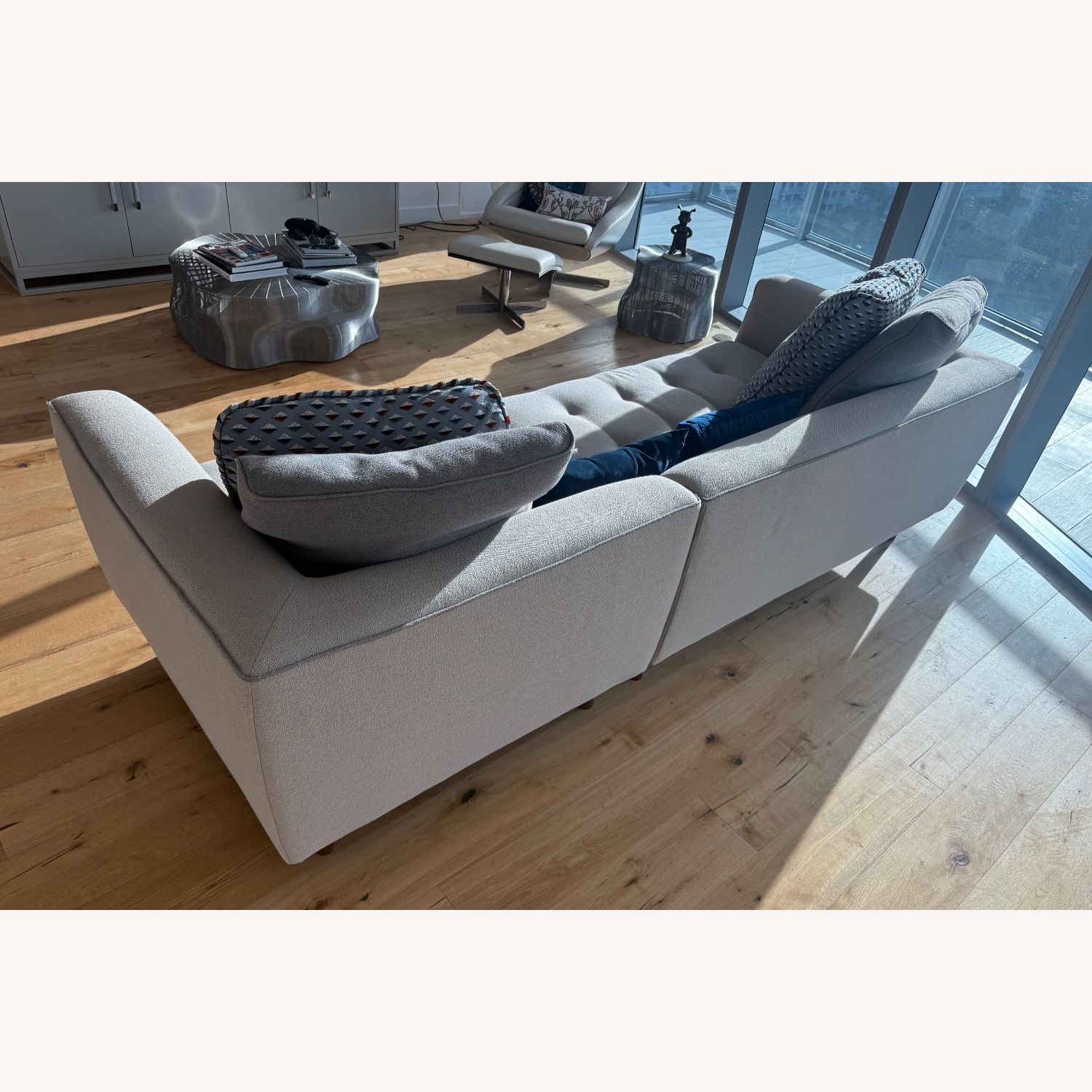 Roche Bobois Light Gray 2 Piece Sectional - image-3