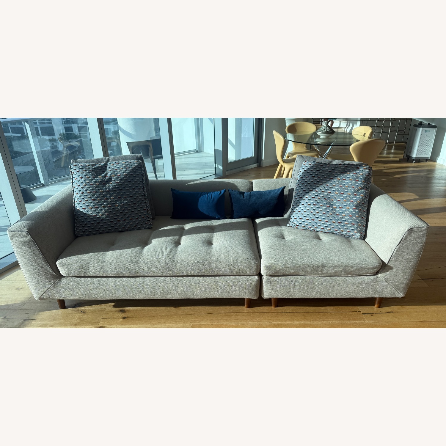 Roche Bobois Light Gray 2 Piece Sectional - image-1