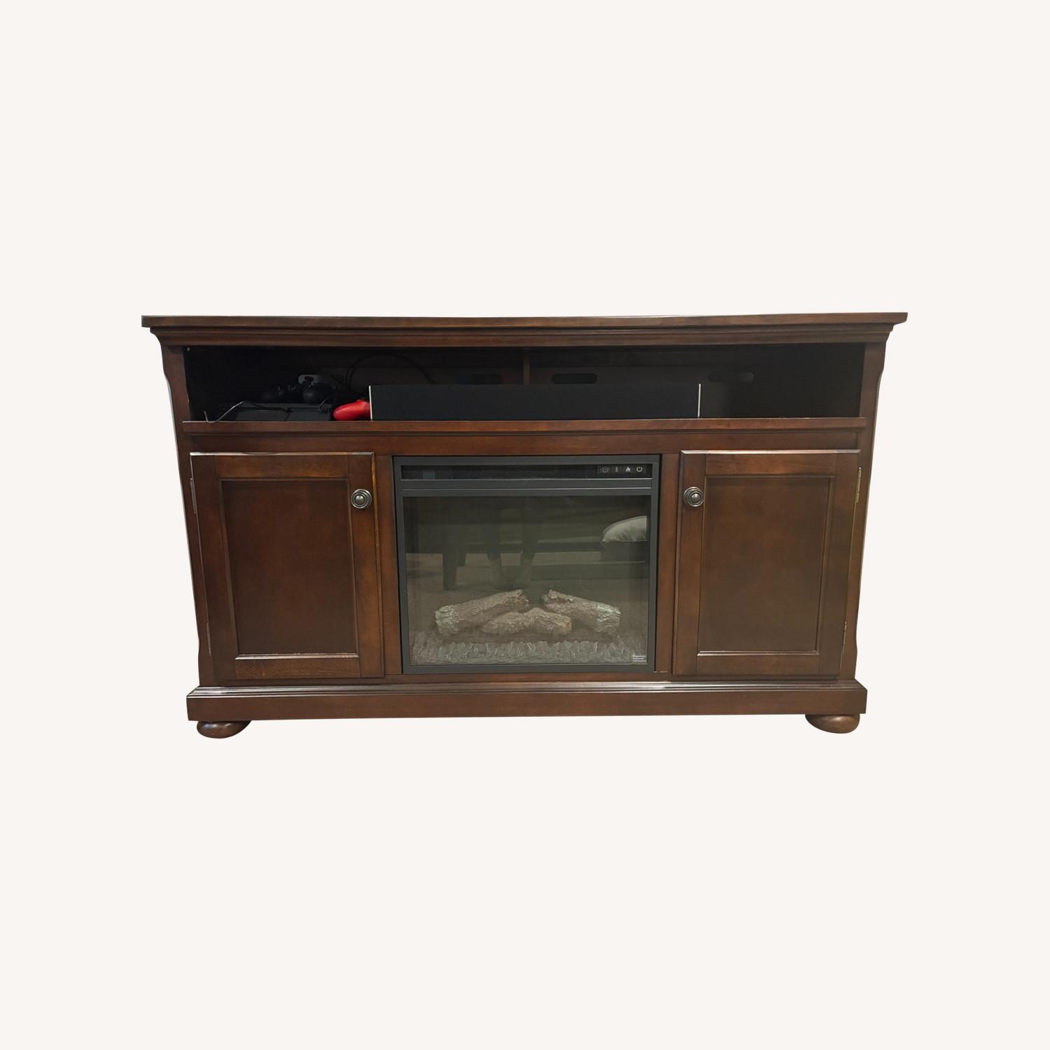 Bob's Discount Furniture Dark Brown Media Storage - image-0