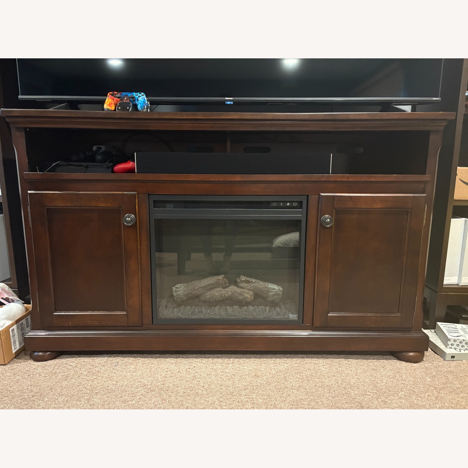 Bob's Discount Furniture Dark Brown Media Storage - image-1