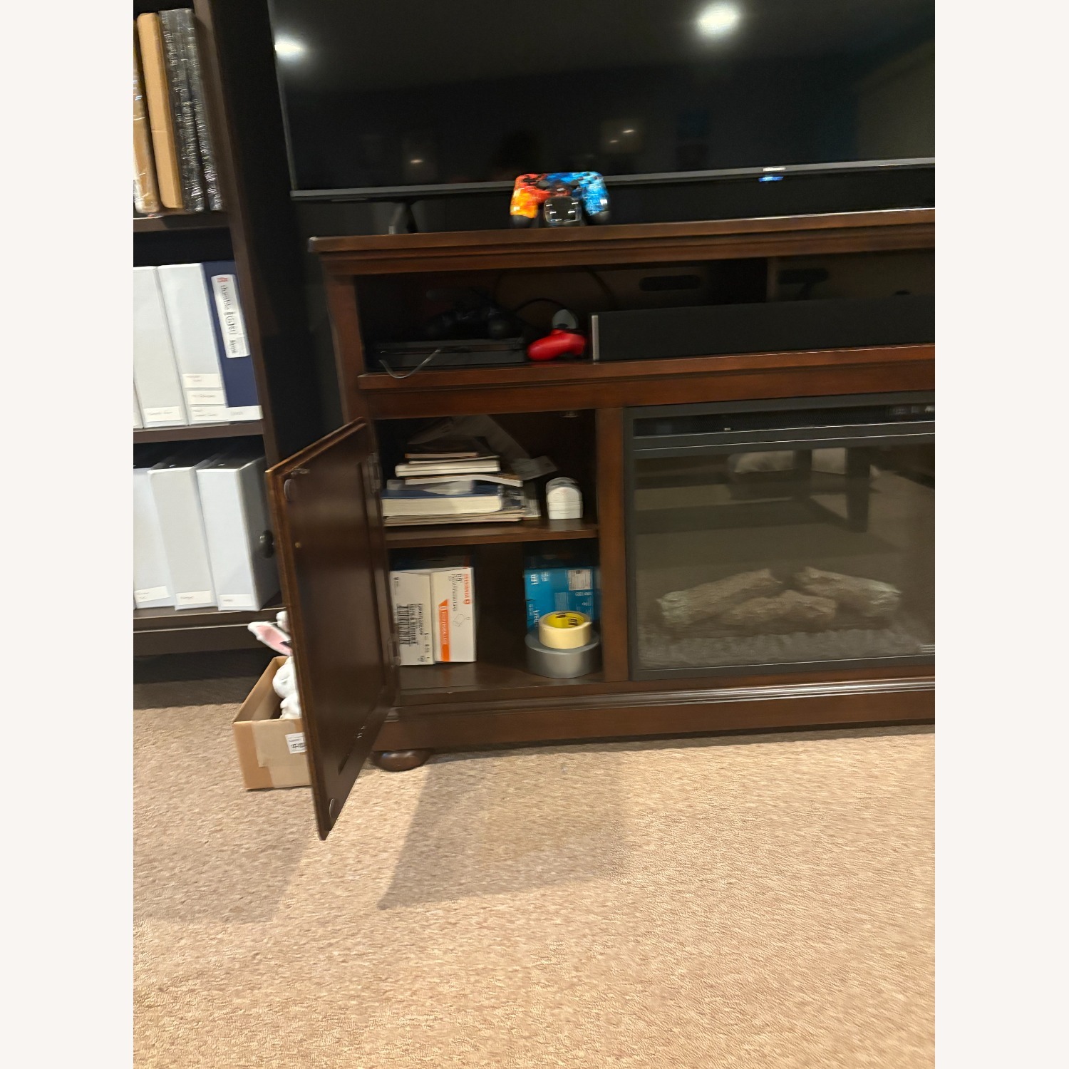 Bob's Discount Furniture Dark Brown Media Storage - image-3