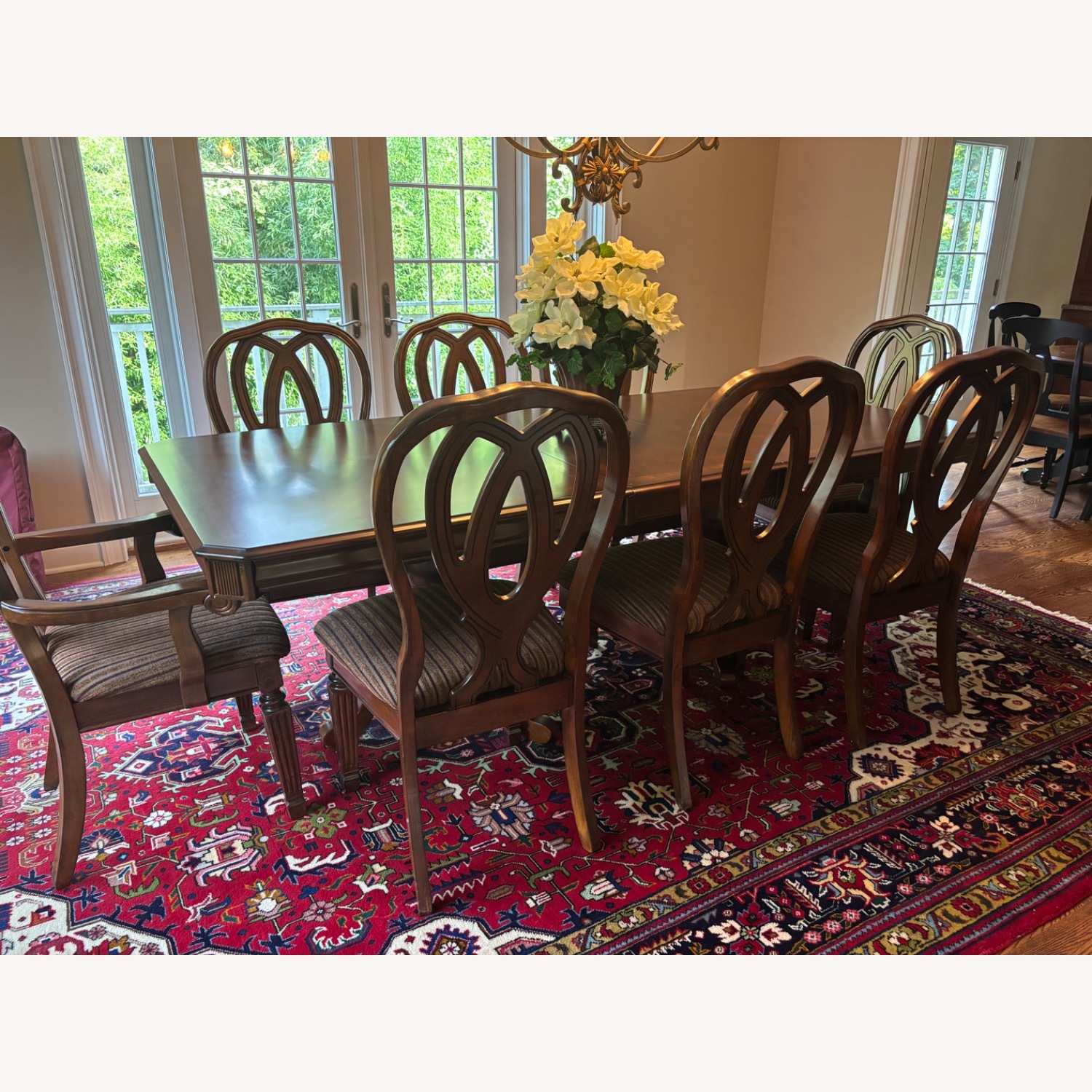 Dining Table, 8 Chairs, Top Table Pads - image-1