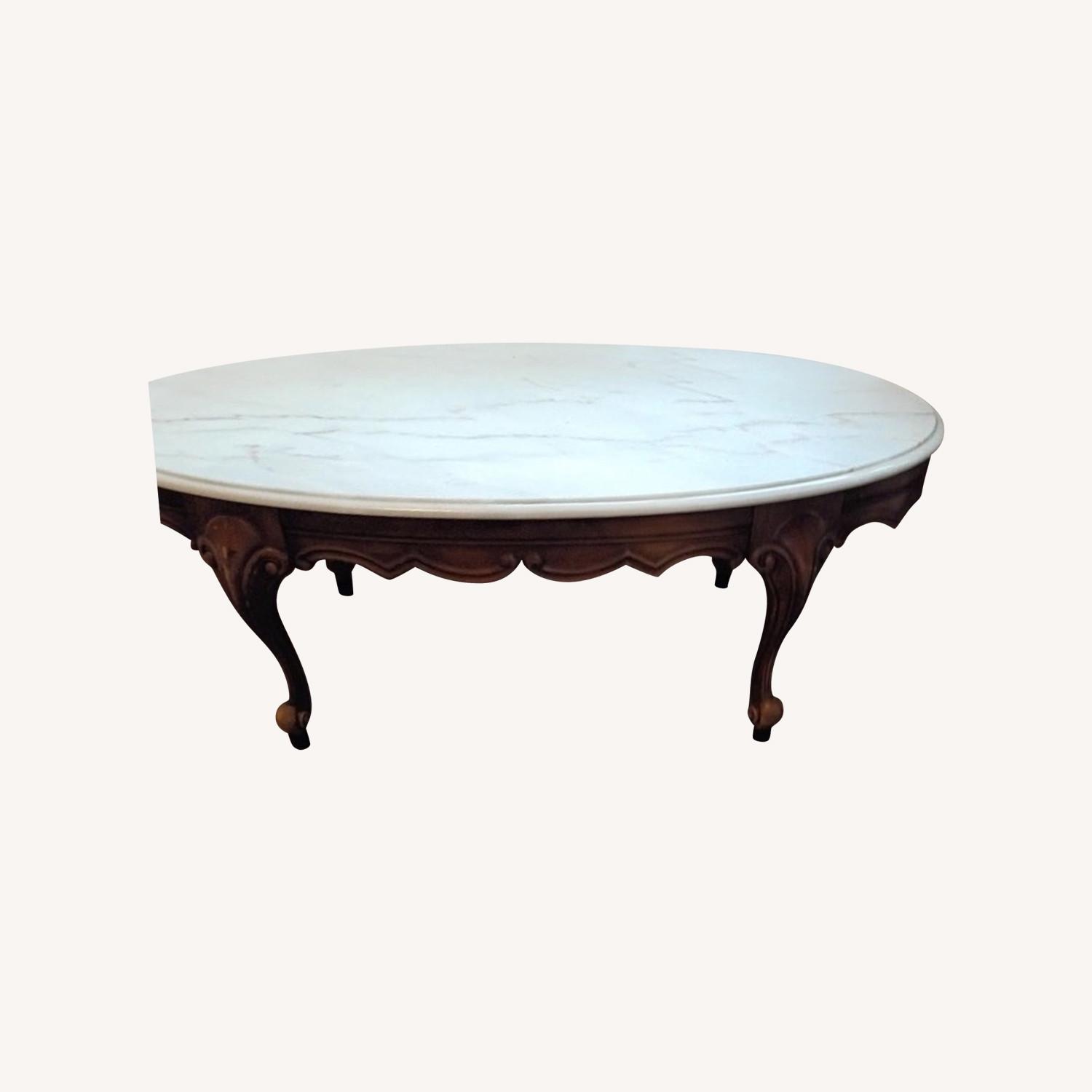 Vintage Heirloom Wieman Marble Coffee Table - image-0